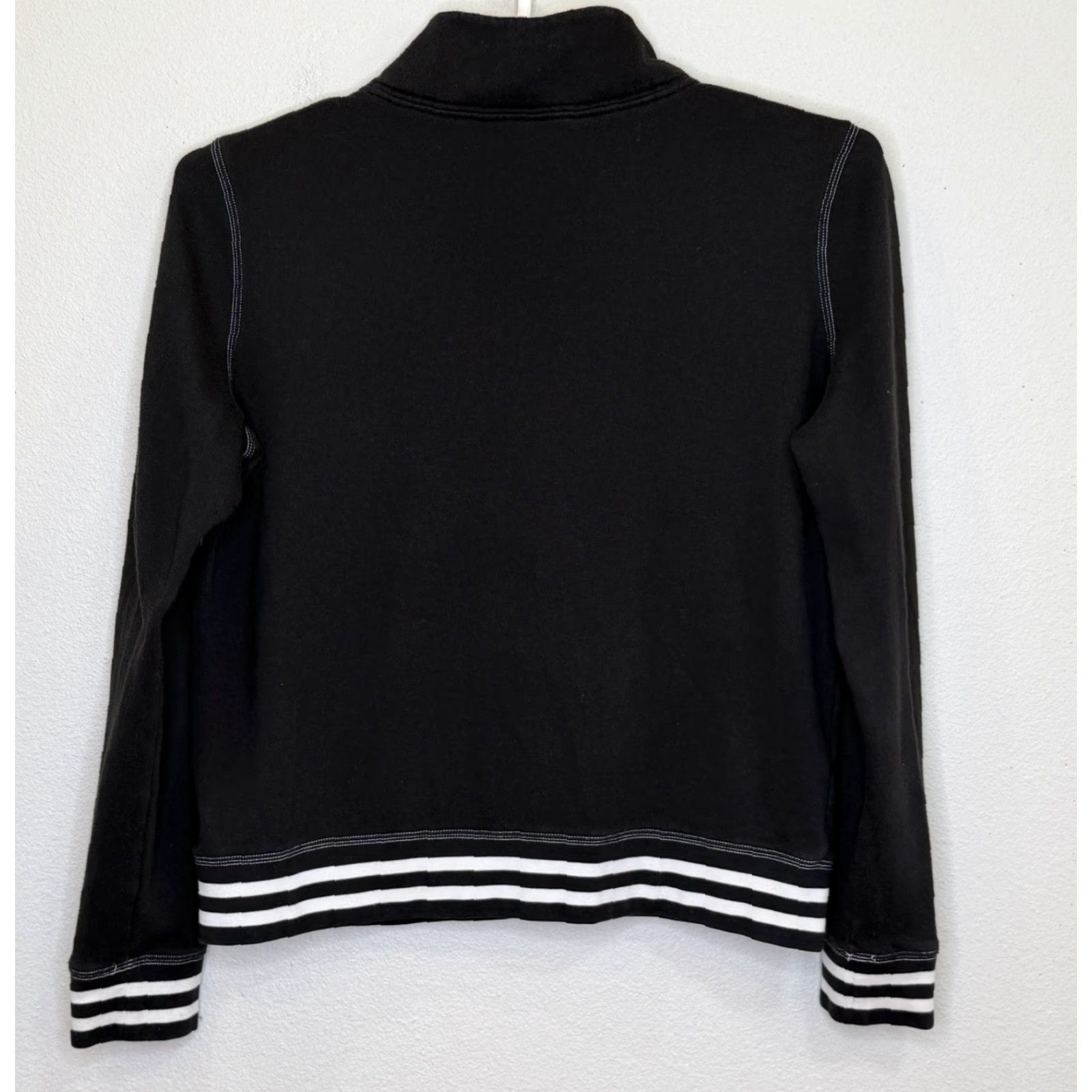 Victoria's Secret PINK Victoria's Secret Sweatshirt 1/4 Zip Pullover Black Womens Large Logo Pocket 2012 Size L / US 10 / IT 46 - 4 Thumbnail