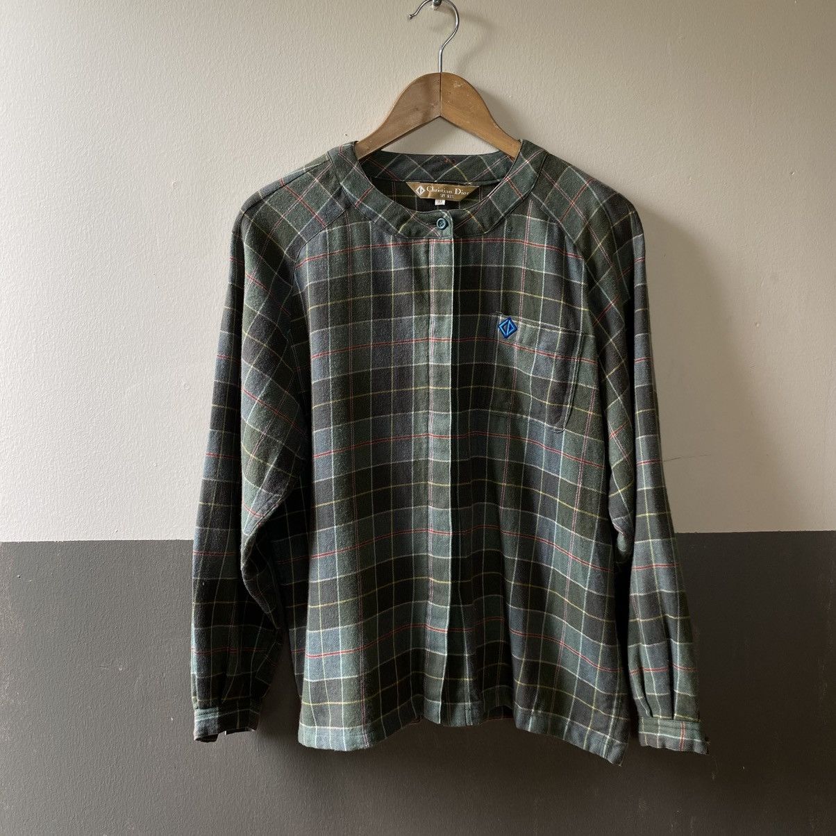 Dior Christian Dior Vintage Green Checkered Long Sleeve Shirt Size M / US 6-8 / IT 42-44 - 1 Thumbnail