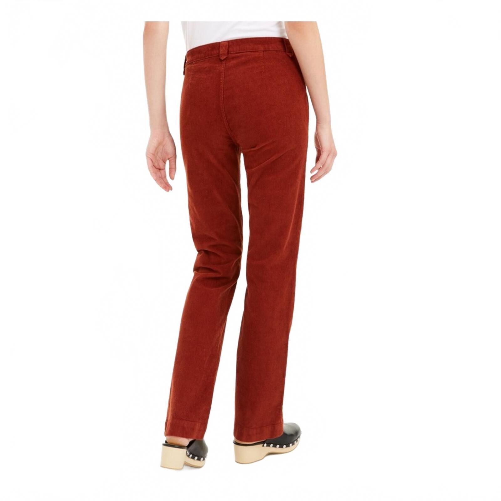 Lucky Brand Rust Patch Pocketed Button Front Boot Cut Corduroy Pants Size 29" - 2 Thumbnail