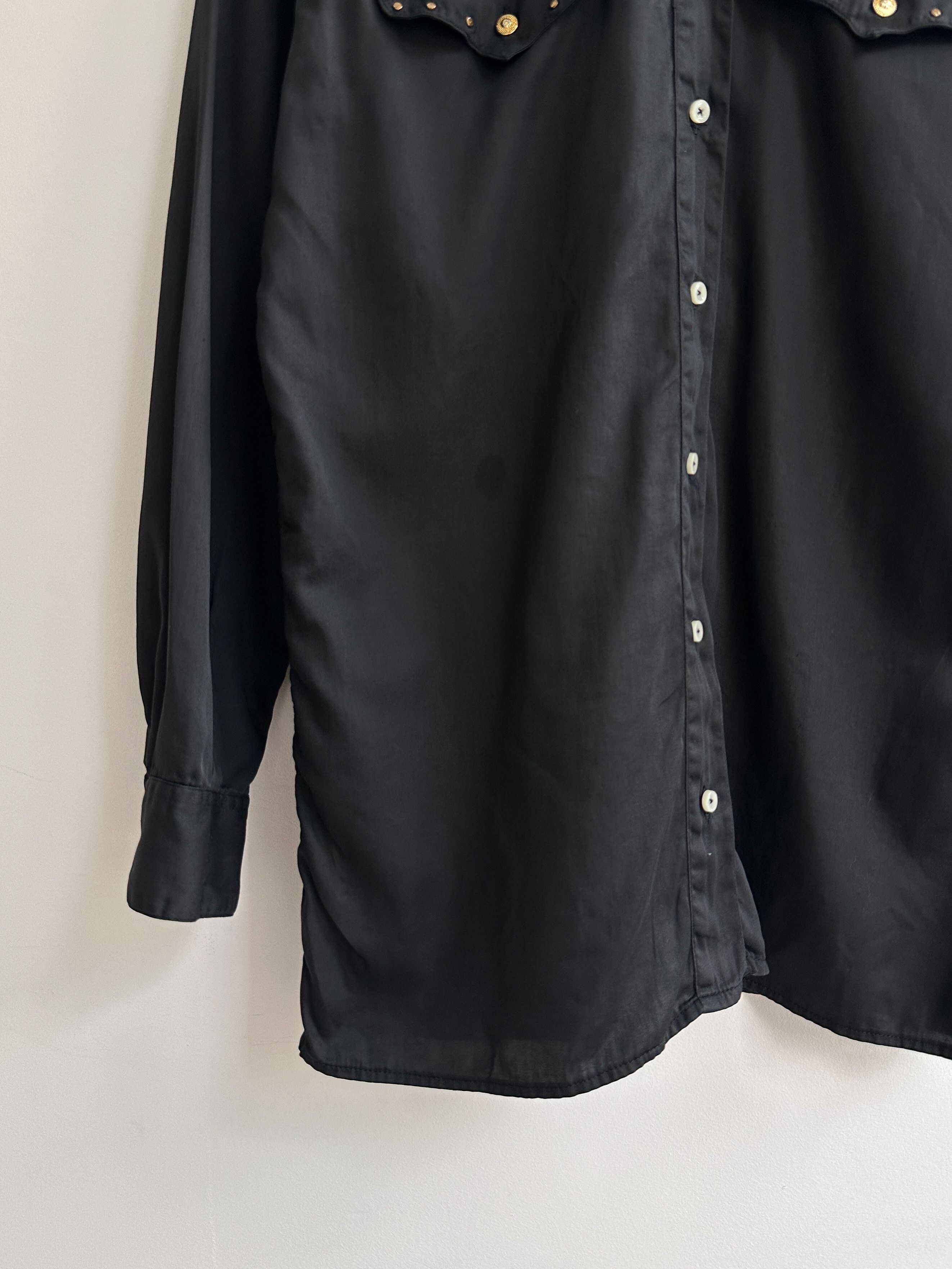 Versace Vintage Versace Jeans Couture Black Shirt Size S / US 4 / IT 40 - 3 Thumbnail