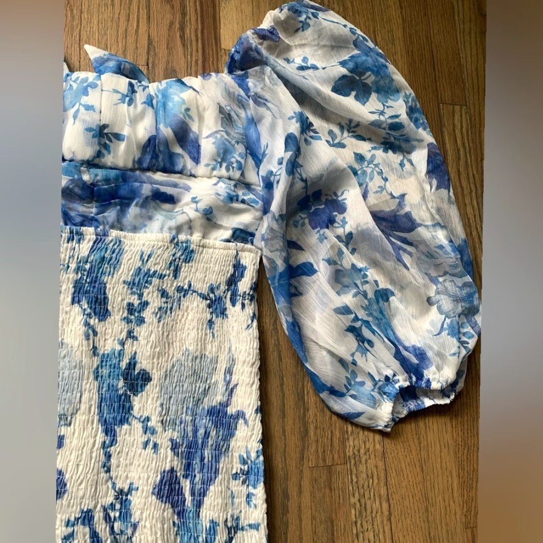 Vintage NWT Hello Molly Dress Blue White Print Short Dress Womens Size 6 White print 6 NWT Hello Molly Dress Blue White Print Short Womens Size 6 Size M / US 6-8 / IT 42-44 - 5 Thumbnail