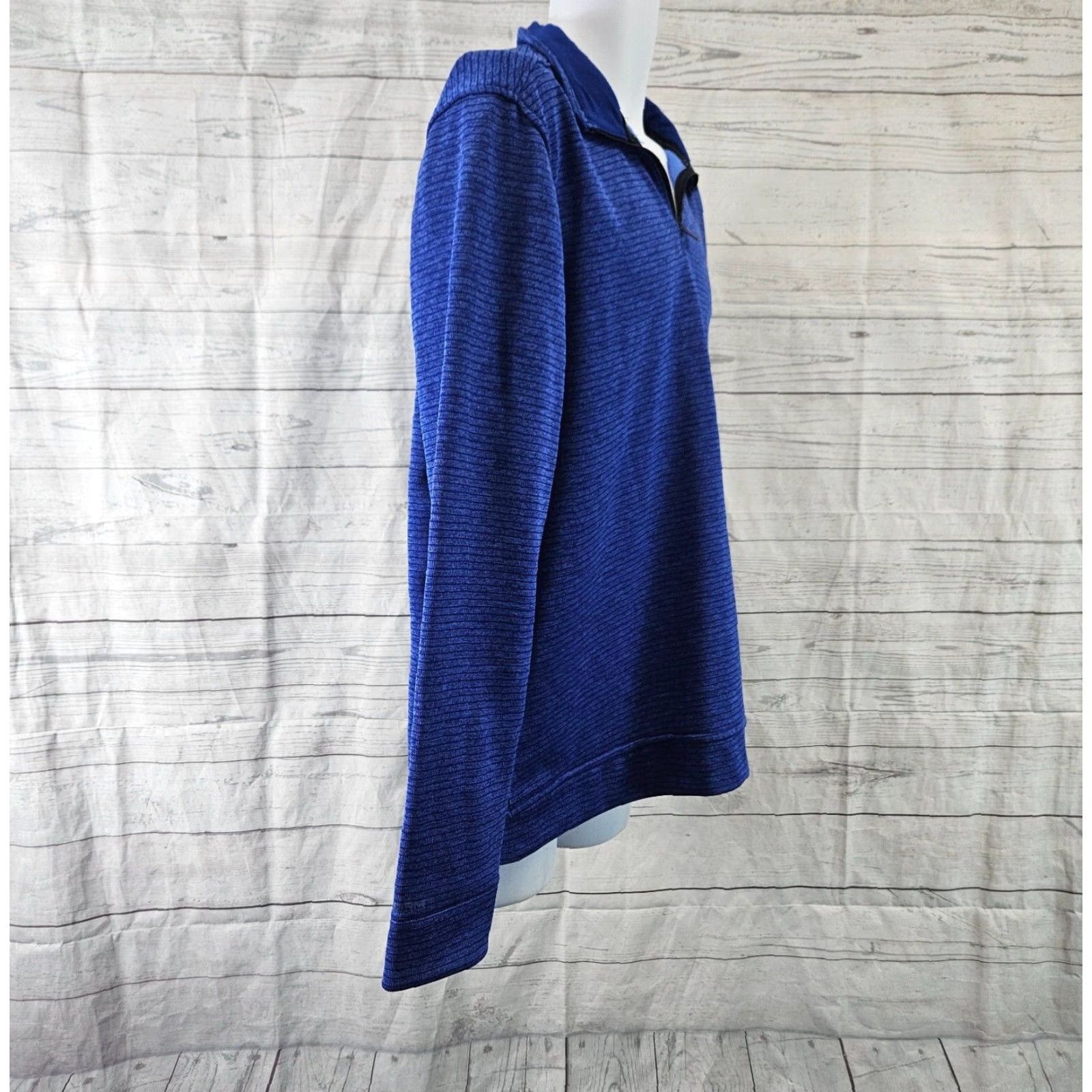 Under Armour Under Armour Golf Mens Pullover 1/4 Zip Sz Large Blue Stripe Size US L / EU 52-54 / 3 - 3 Thumbnail