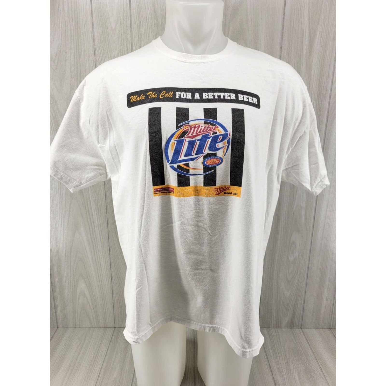 Hanes VINTAGE Miller Lite Beer White T Shirt XL Hanes Men 2006 90s Cars Size US XL / EU 56 / 4 - 2 Thumbnail