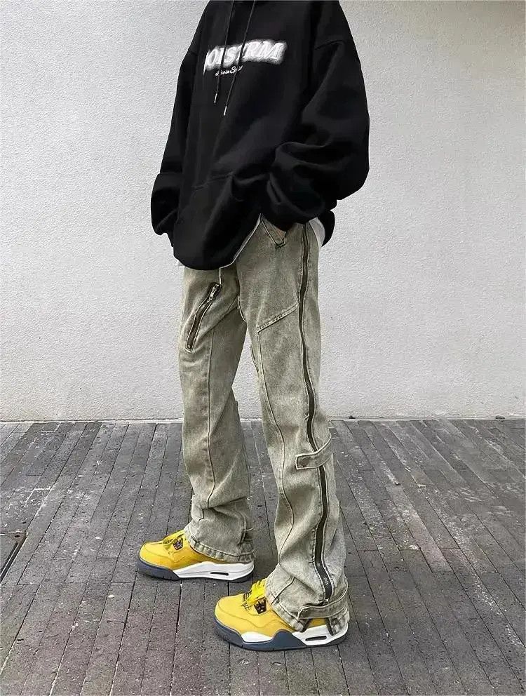 Japanese Brand Retro washed micro flared casual jeans Size US 32 / EU 48 - 1 Thumbnail