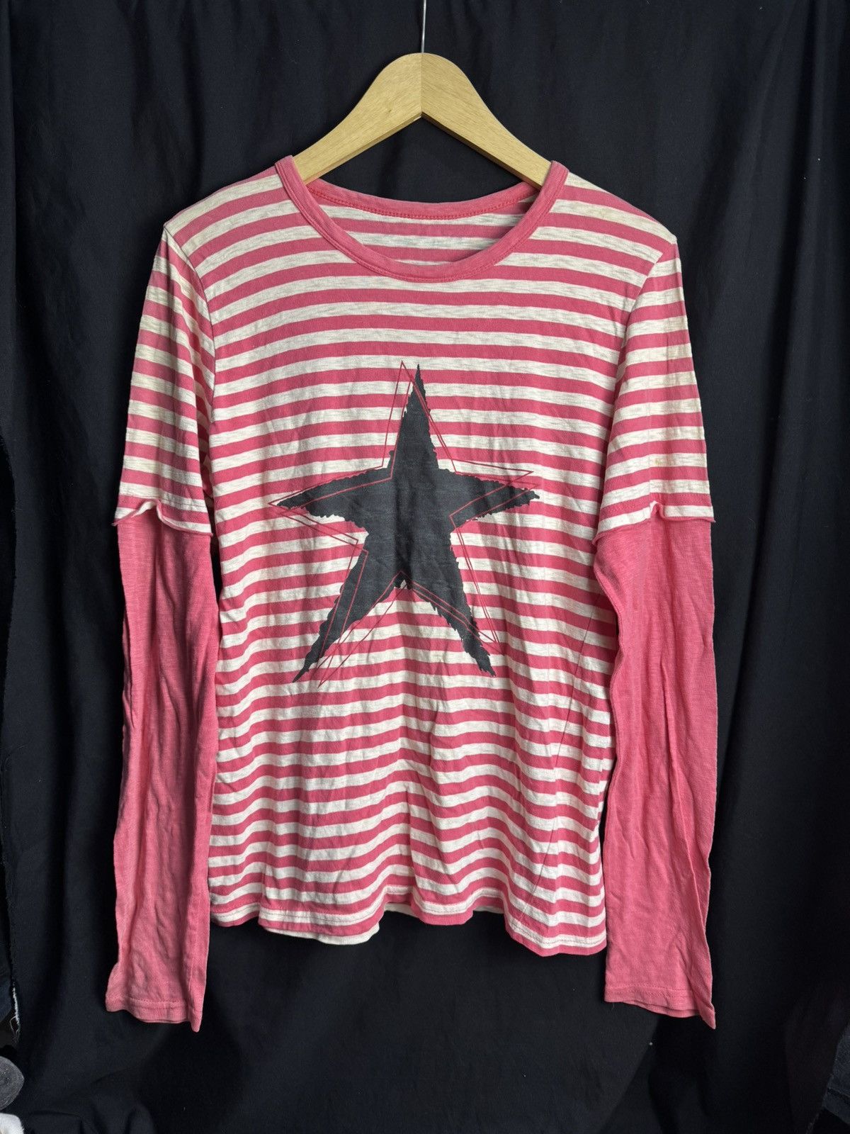 20471120 Stripe Japanese Stars Long Sleeve Size US M / EU 48-50 / 2 - 1 Thumbnail