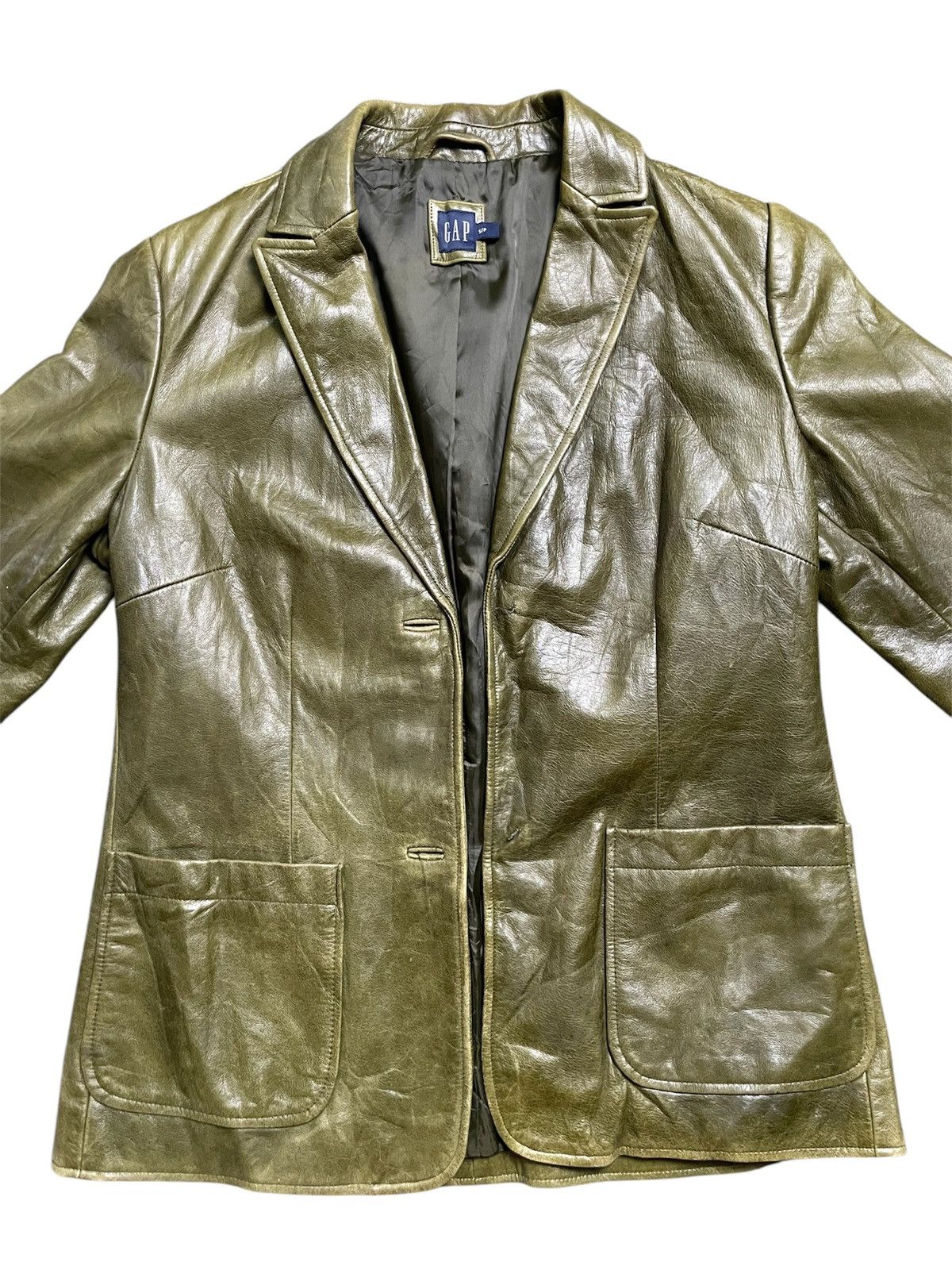 Gap Gap Outerwear Leather Jacket (23) Size US S / EU 44-46 / 1 - 2 Thumbnail