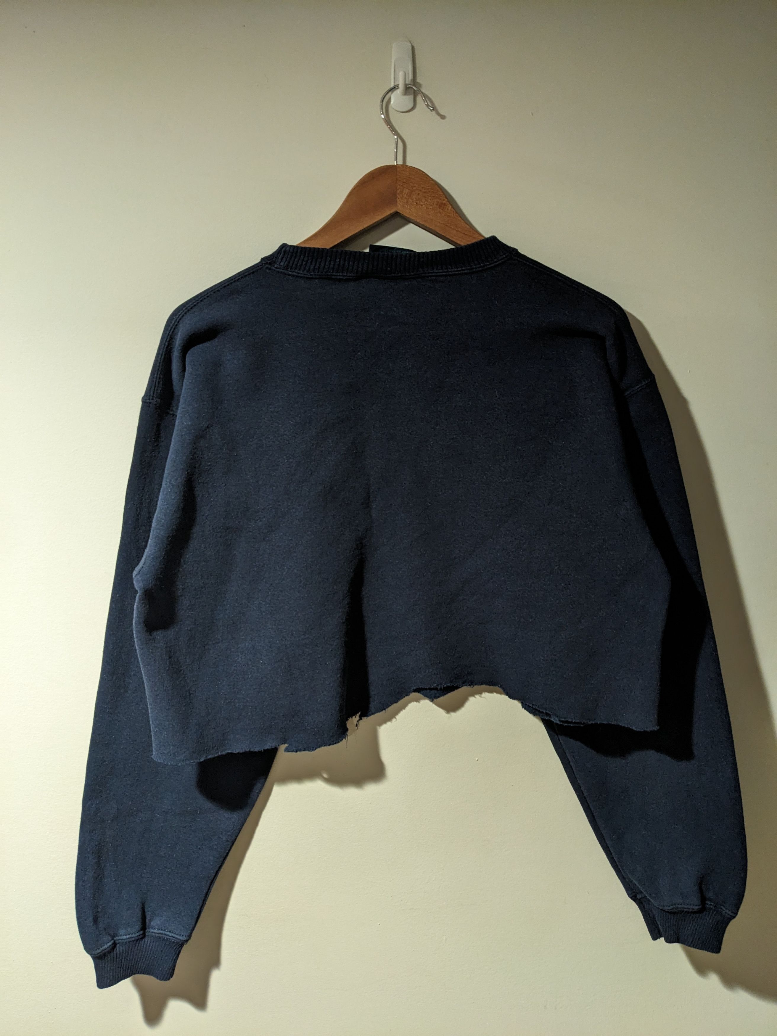 Vintage Vintage 90s Penn State Spell Out Cropped Sweatshirt Size M / US 6-8 / IT 42-44 - 4 Thumbnail