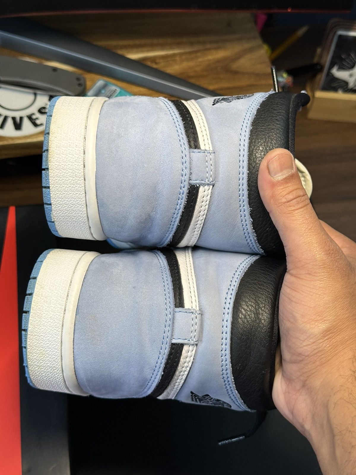 Jordan Brand × Nike Jordan 1 High - University Blue - 8.5 — Good Condition Size US 8.5 / EU 41-42 - 8 Thumbnail