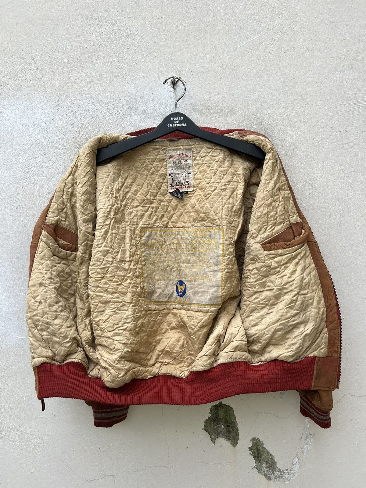 Avirex Vintage 80s 90s Avirex Trashed Leather Flight Bomber Jacket Size US L / EU 52-54 / 3 - 21 Thumbnail