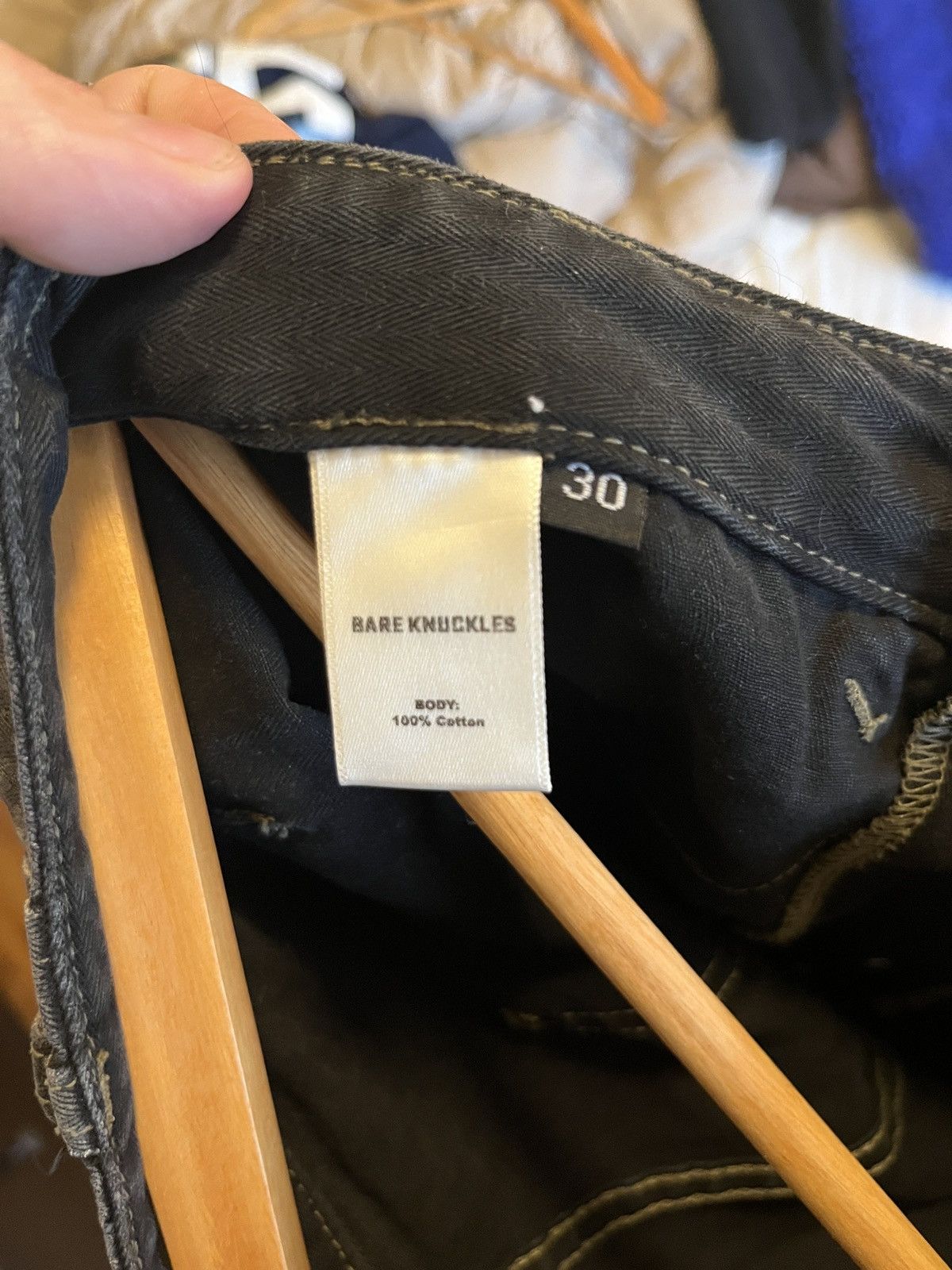 Bare Knuckles Bare Knuckles Washed Herringbone Shorts Size US 30 / EU 46 - 5 Thumbnail