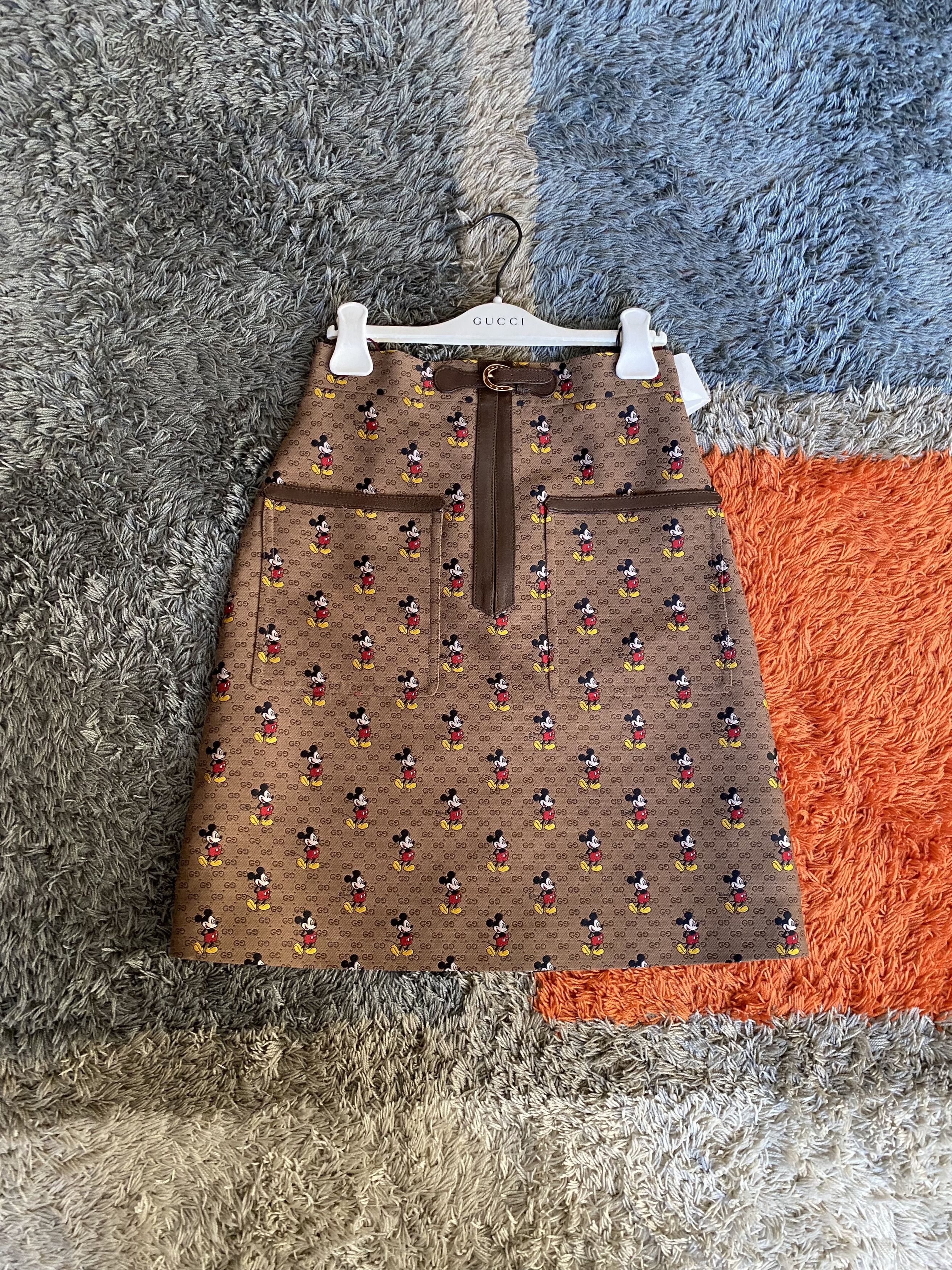 image of Disney Mickey Mouse Skirt in Brown, Women's (Size 27)