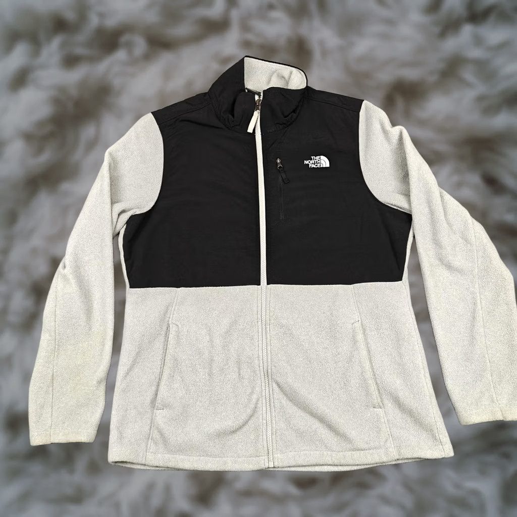 The North Face The North Face Jacket Womens L Gray Fleece Full Zip Colorblock Pockets Logo Size L / US 10 / IT 46 - 1 Thumbnail