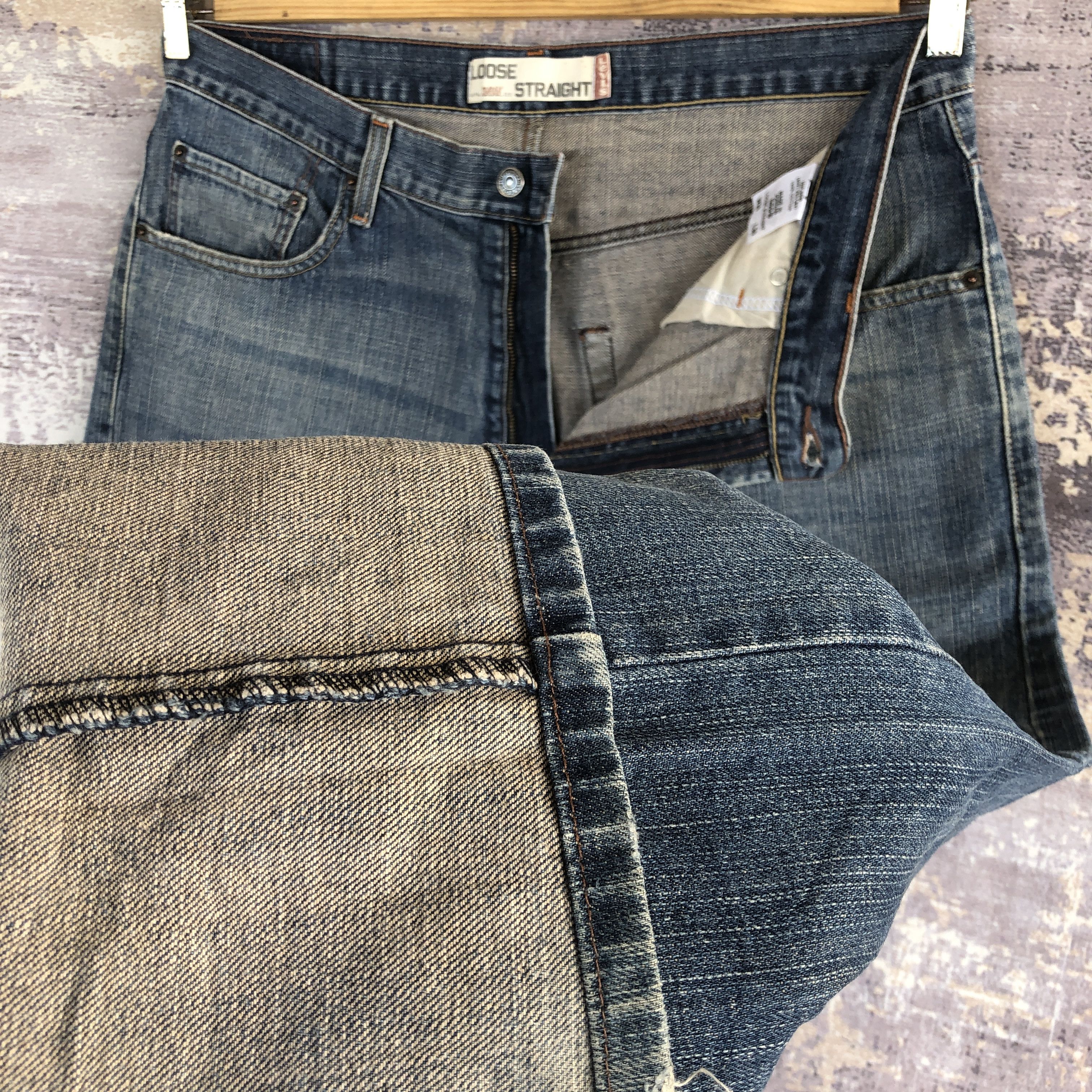 Levi's Vintage Y2K/2000s Levis Baggy Loose Jeans Levi's 569 Denim Size US 36 / EU 52 - 7 Thumbnail