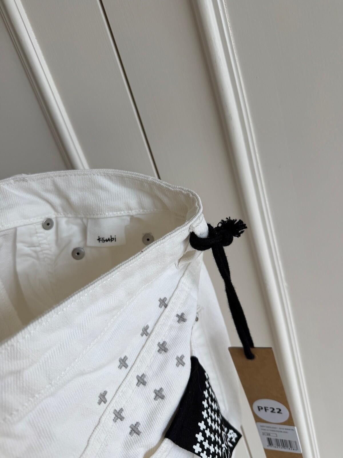 Ksubi new ksubi womens denim jeans nine o white trashed blanc 26 8 Size 26" / US 2 / IT 38 - 8 Thumbnail