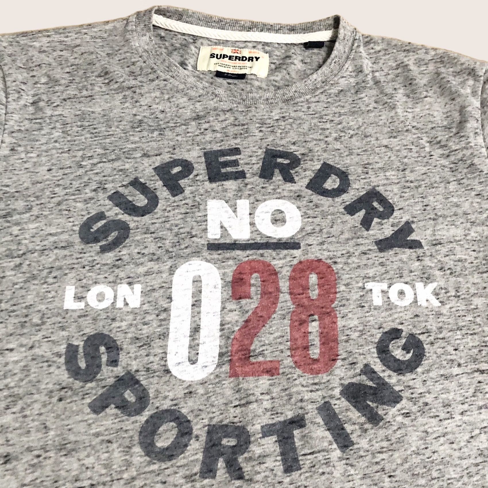 Superdry Superdry Shirt Mens XL Sporting Marl Grey Fitted Men Short Sleeve Crew Neck Size US XL / EU 56 / 4 - 1 Thumbnail