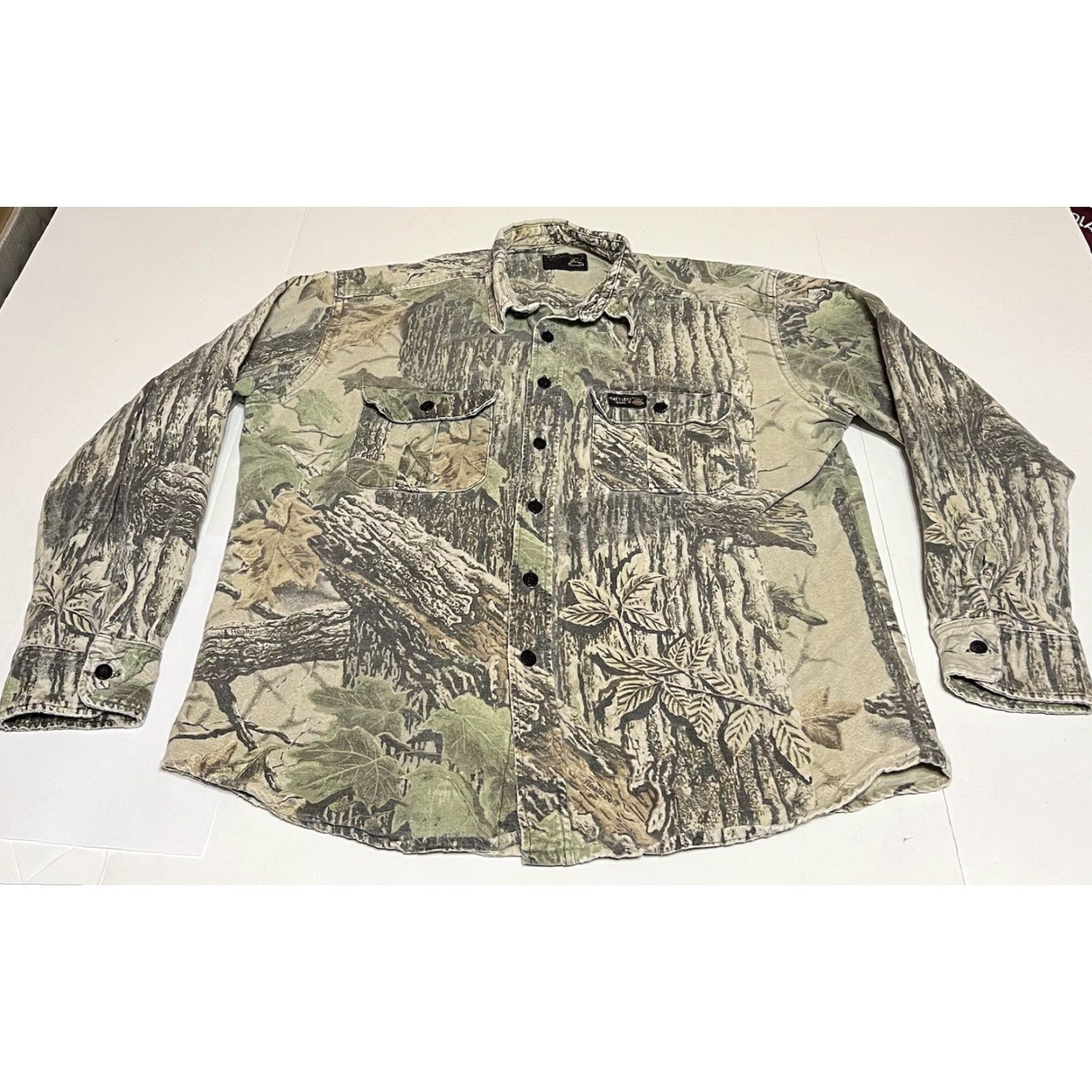 Realtree VTG Rattlers Brand Realtree Camo Chamois Hunting Shirt Mens L Made USA Size US L / EU 52-54 / 3 - 2 Thumbnail
