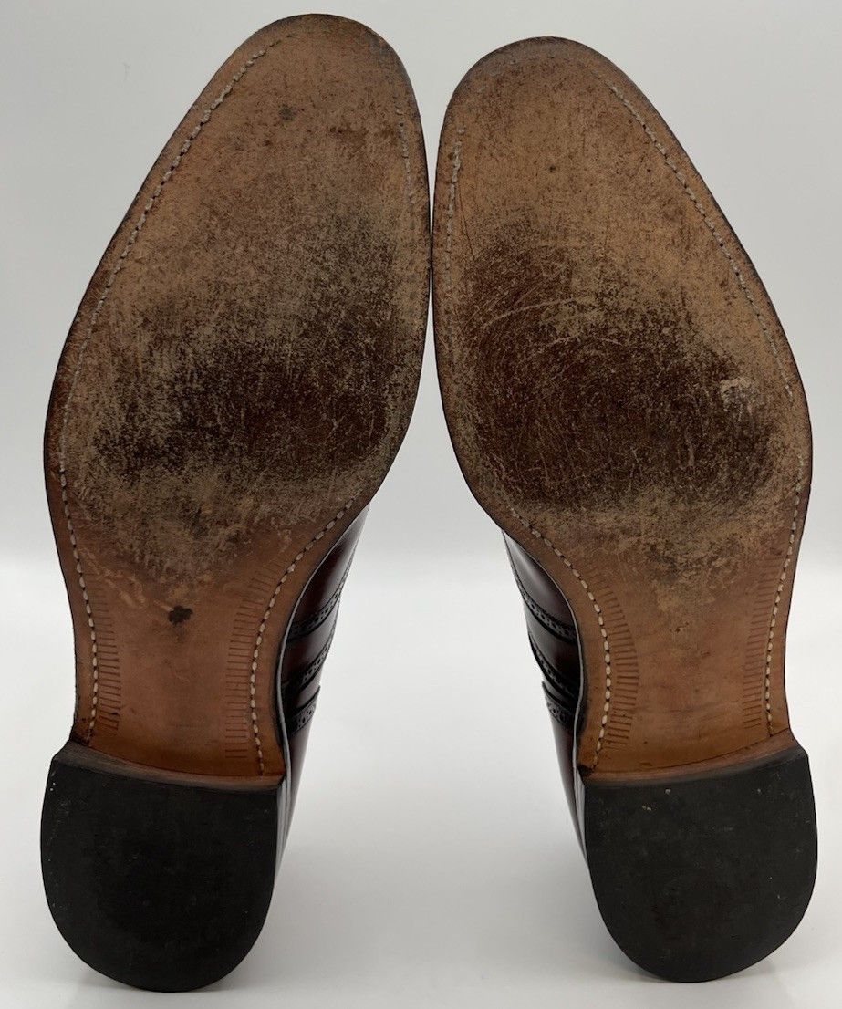 Johnston & Murphy Vintage Johnston & Murphy Aristocraft Oxblood Cordovan 12AAA Size US 12 / EU 45 - 12 Thumbnail