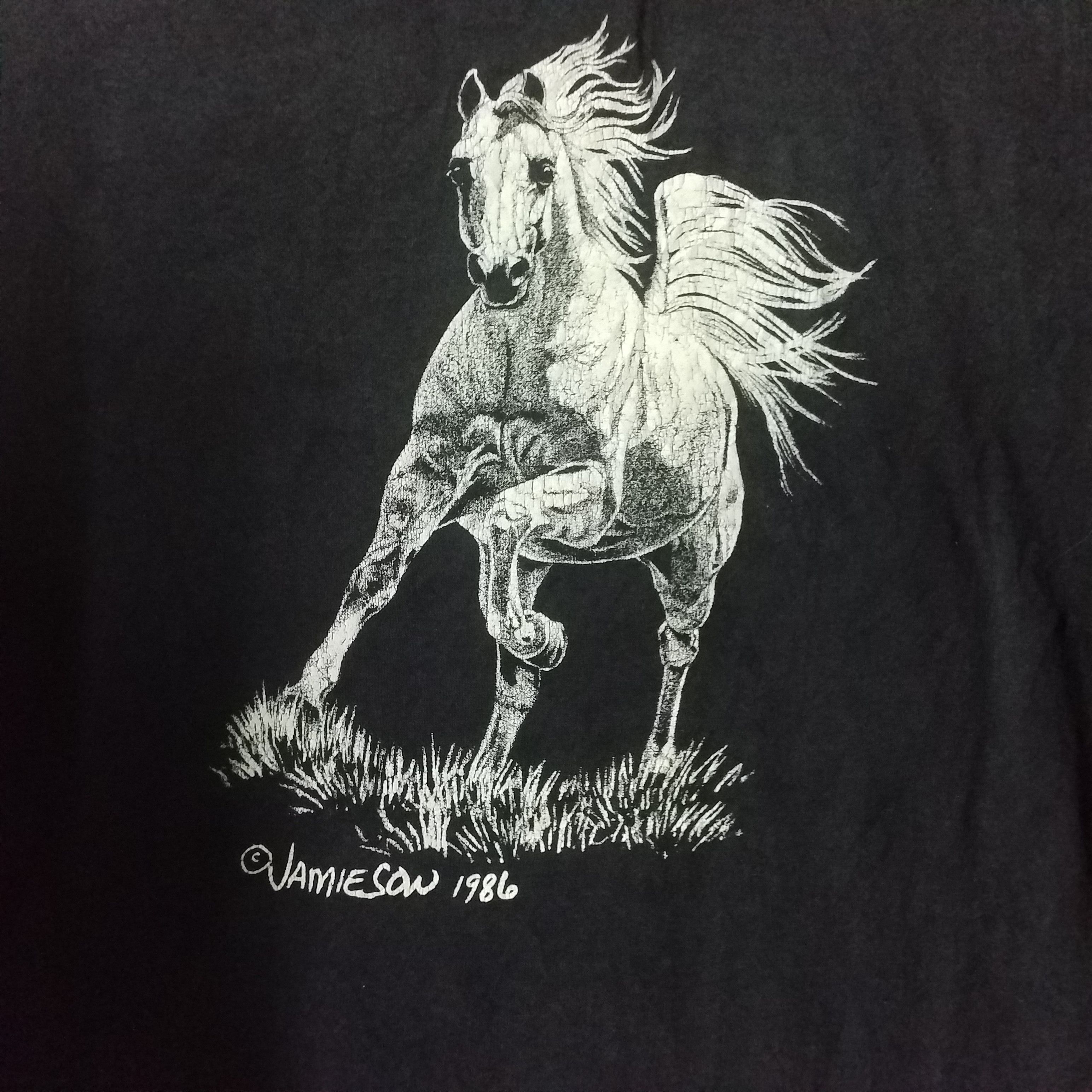 Vintage vintage white horse runner Size XL / US 12-14 / IT 48-50 - 1 Thumbnail