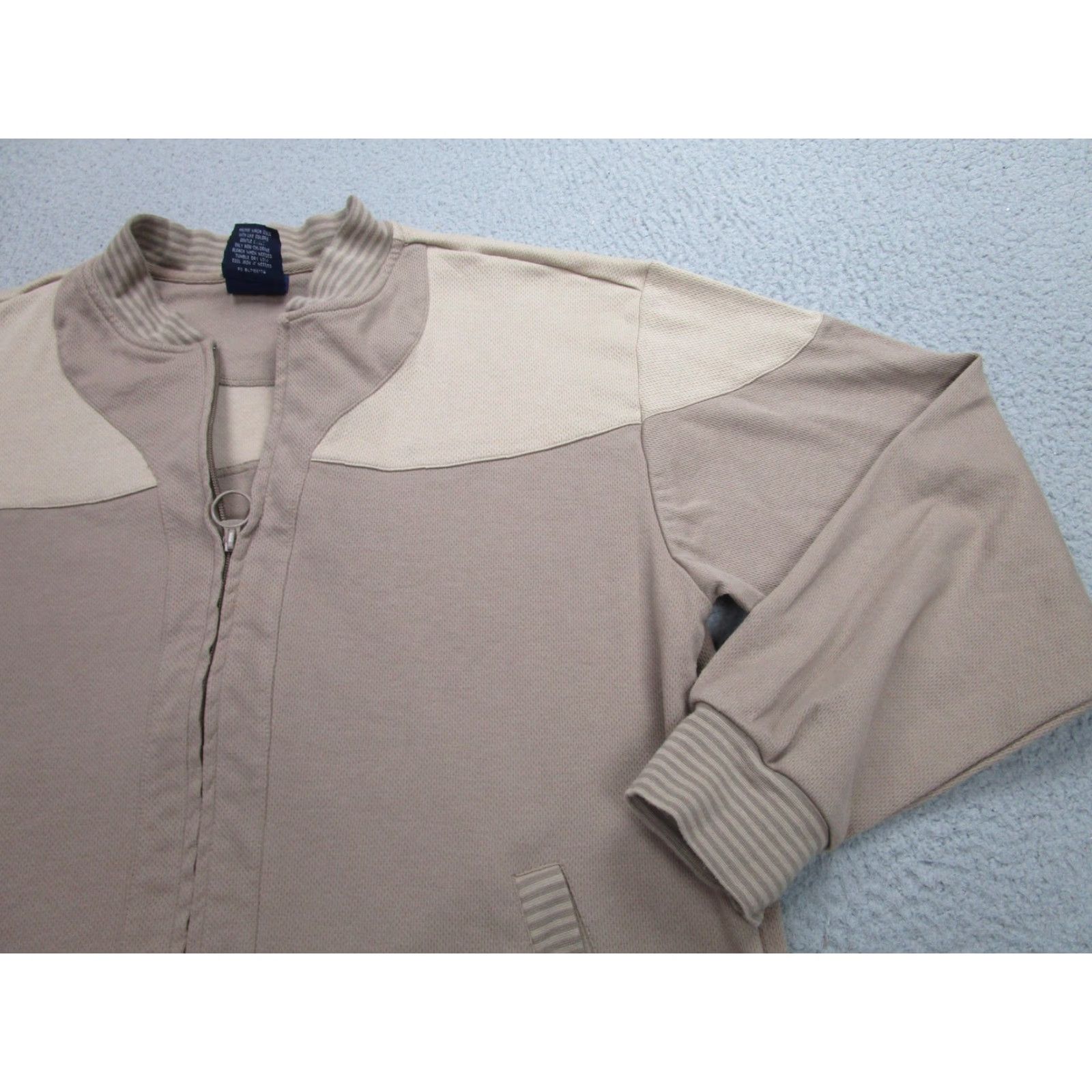 Blair VINTAGE John Blair Jacket Mens M Beige Tan Zip Knit Bomber Grandpa Rockabilly Size US M / EU 48-50 / 2 - 2 Thumbnail