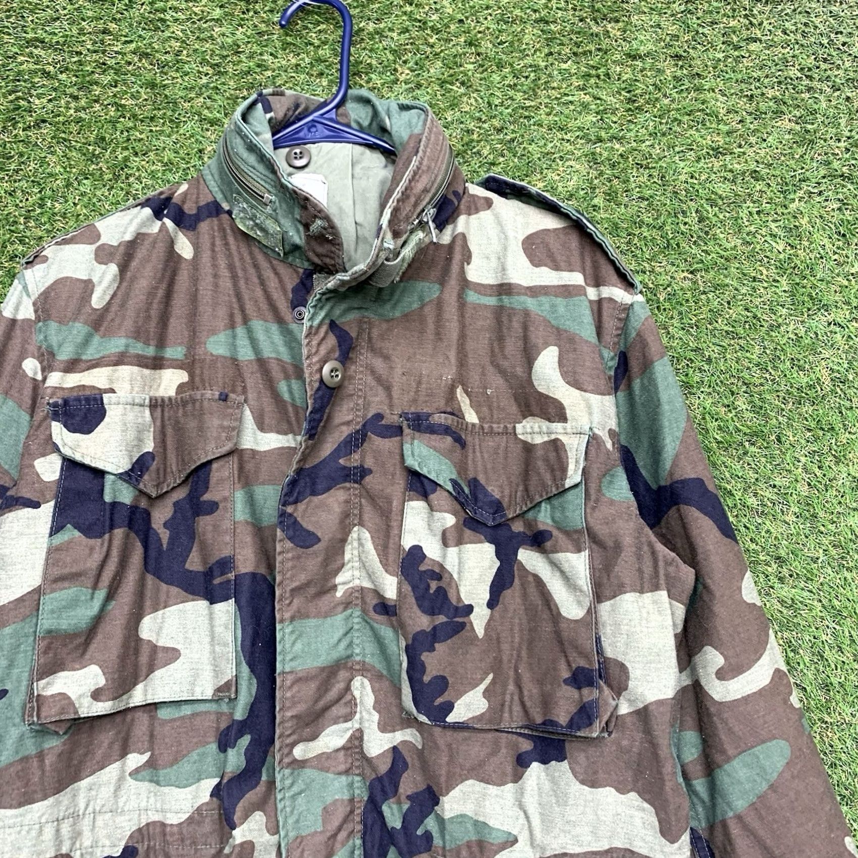 Vintage VINTAGE US Army Jacket Mens Small Reg M65 Woodland Camo Field Coat Cold Weather Liner Size US S / EU 44-46 / 1 - 3 Thumbnail
