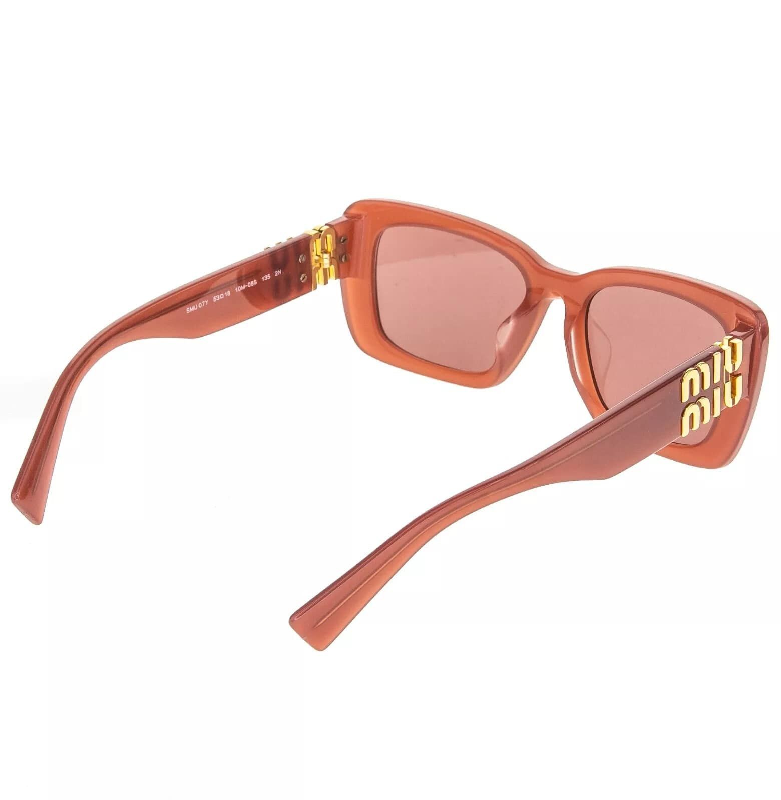 Miu Miu MIU MIU LOGO MU07YS Cognac Opal Violet Geometric Luxury 07Y Size ONE SIZE - 8 Thumbnail