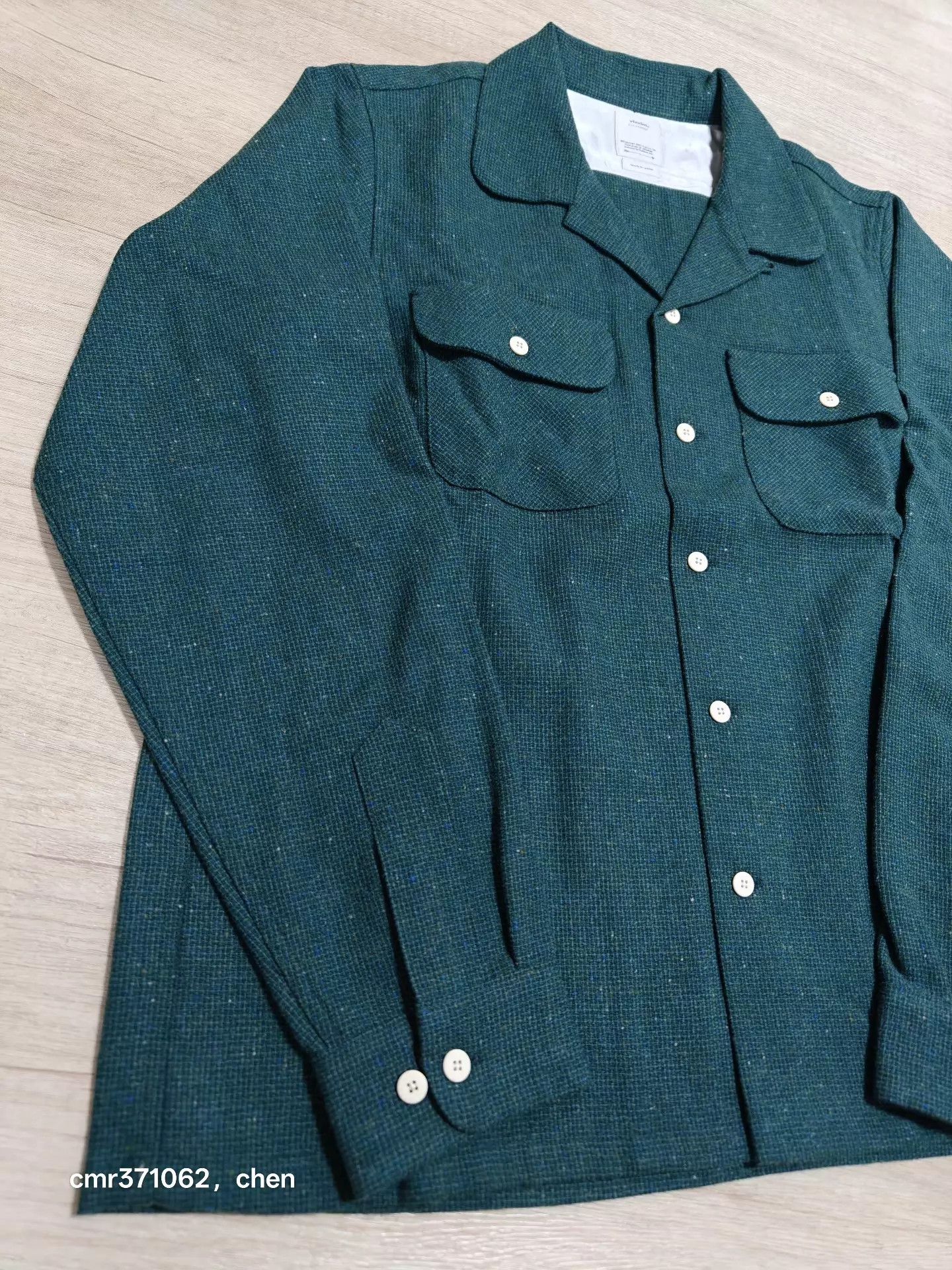 Visvim VISVIM 22AW BOOMER SHIRT L/S DONEGAL WOOL GREEN Size US L / EU 52-54 / 3 - 2 Thumbnail