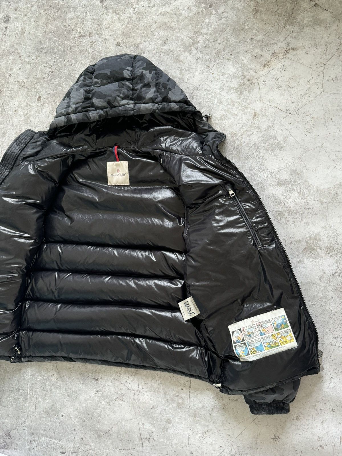 Moncler Aiton camo puffer hooded jacket Maya