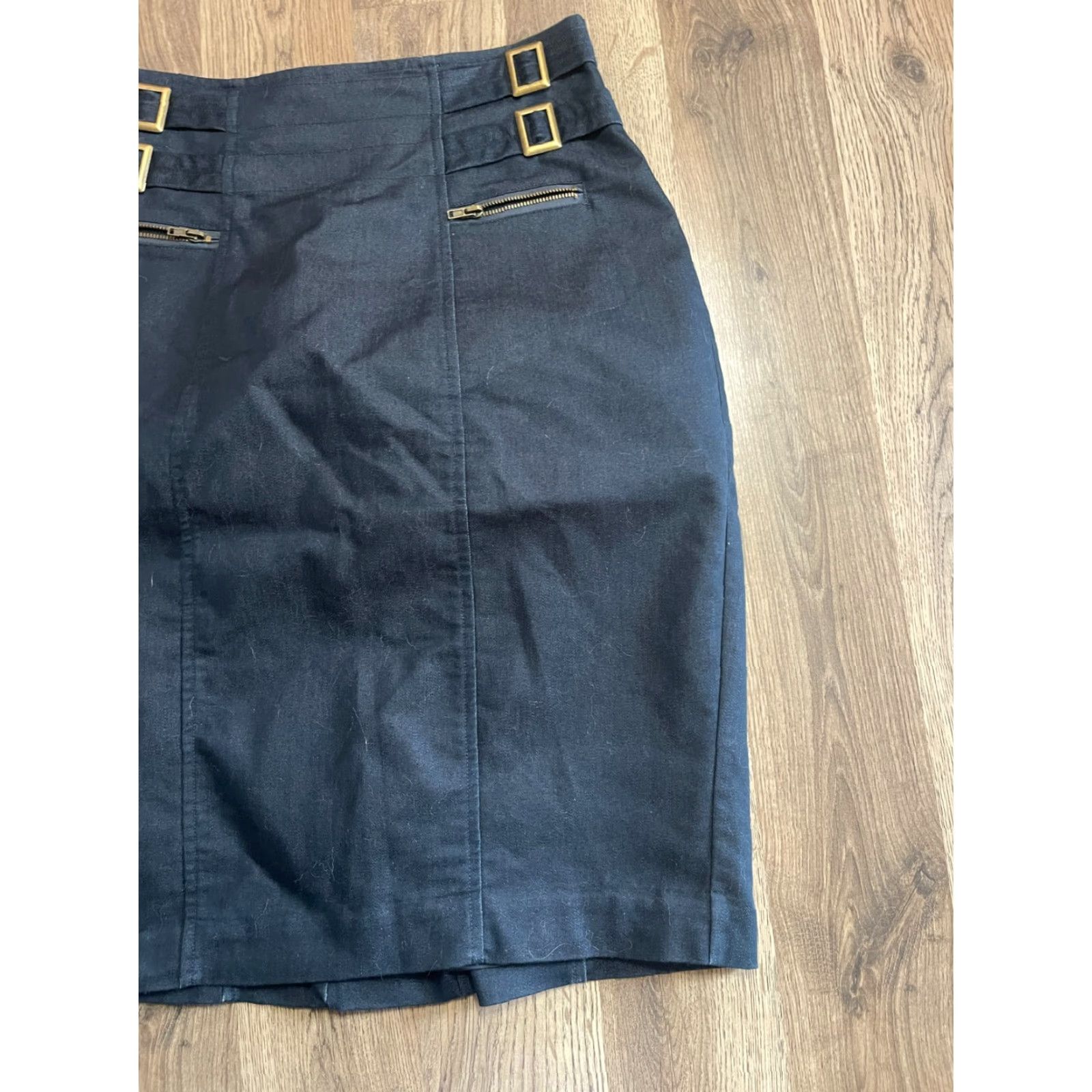 Worthington Worthington Skirt Women's 4 Black Zip Up Pockets Pencil Knee Length Sit Up to 200 Characters Size 27" / US 4 / IT 40 - 3 Thumbnail
