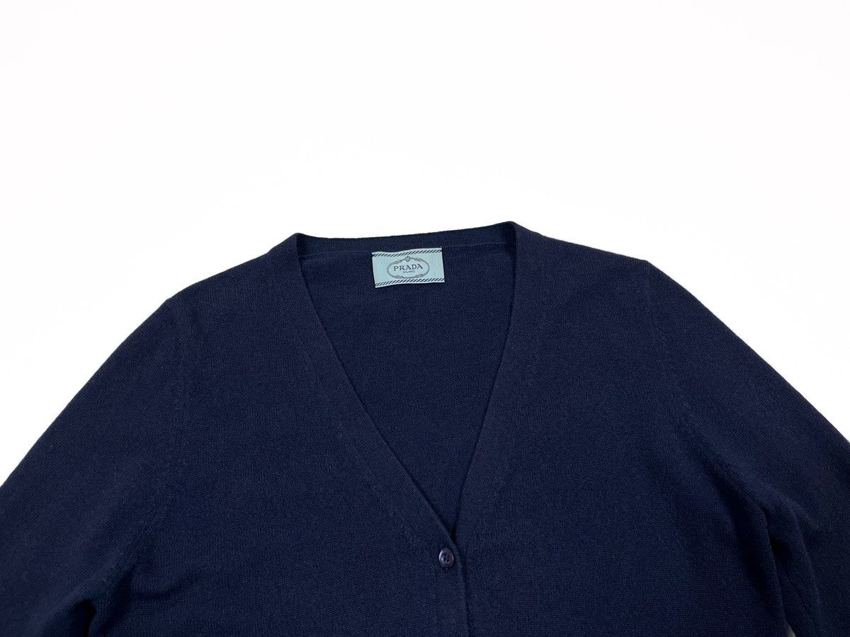 Prada Prada Milano Pure Cashmere Cardigan V-Neck Navy Blue Size 40 Size S / US 4 / IT 40 - 9 Thumbnail
