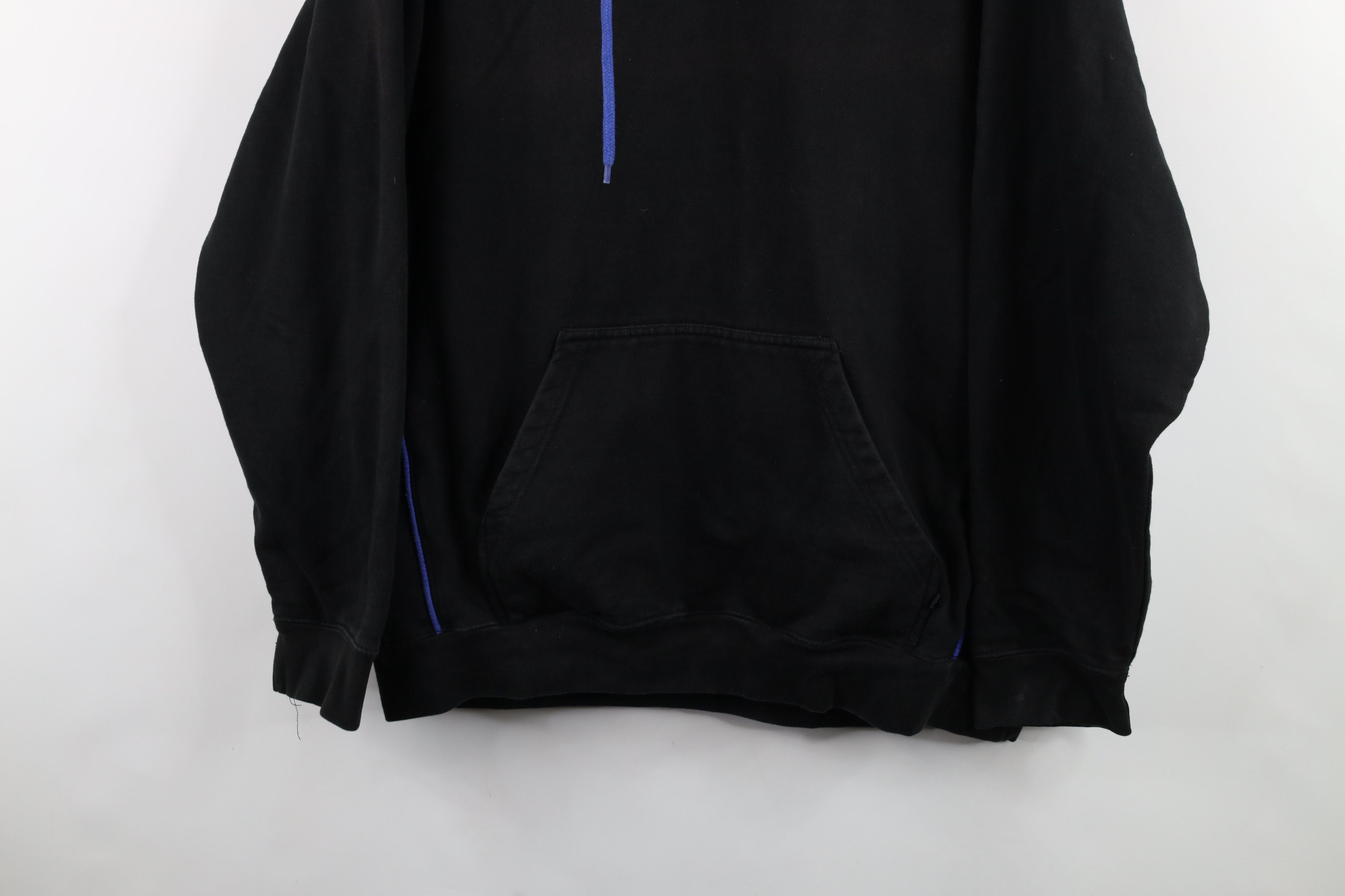 Vintage Vintage 90s Streetwear Heavyweight Hoodie Sweatshirt Black Size US XL / EU 56 / 4 - 3 Thumbnail