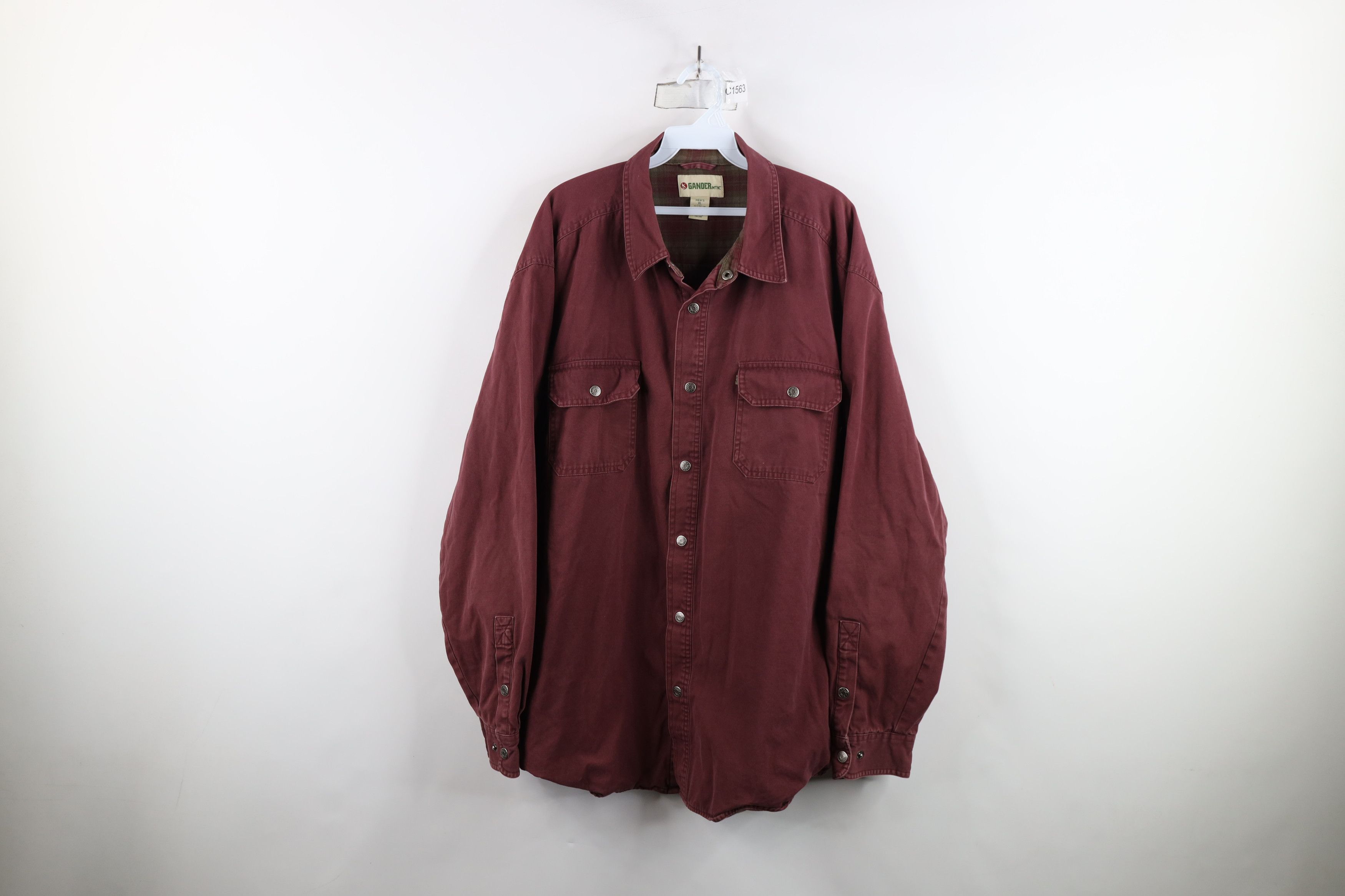 Vintage Vinage Gander Mountain Lined Canvas Shirt Jacket Jac Shirt Size US XL / EU 56 / 4 - 1 Thumbnail