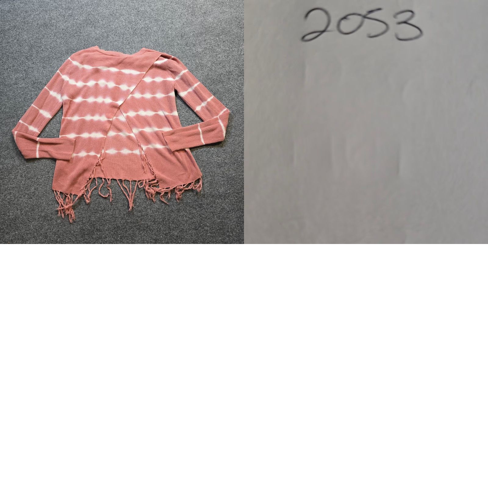 Vintage Knox Rose Sweater Women Size Large Pink Stripe Knit Open Back Boho Casual Career Size L / US 10 / IT 46 - 8 Thumbnail
