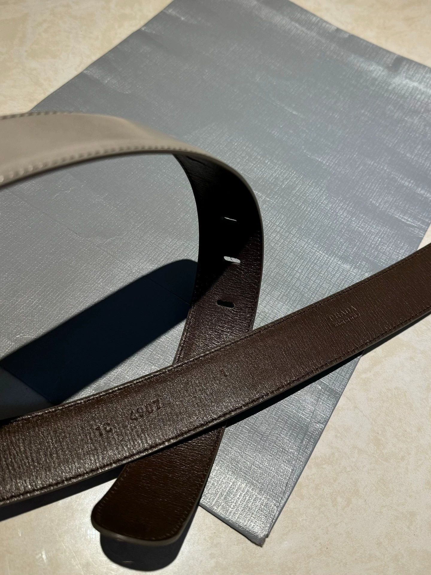 Prada Prada Patent Leather Belt Graffiti Gray Gradient Size ONE SIZE - 5 Thumbnail