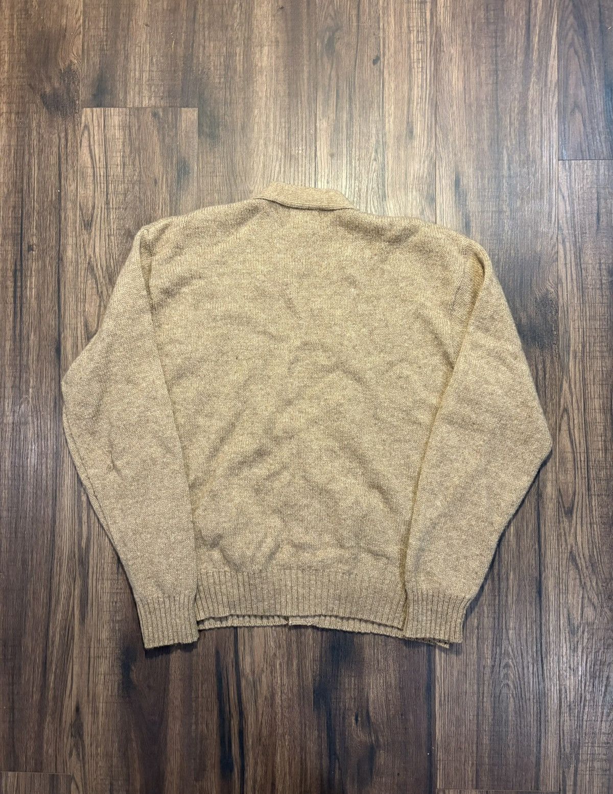 Jantzen 🔥Vintage Jantzen Wool Cardigan Sweater Brown Beige🔥 Size US XL / EU 56 / 4 - 4 Thumbnail