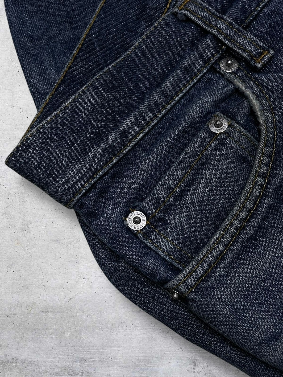 Helmut Lang VINTAGE HELMUT LANG 1998 DISTRESSED BLUE WASHED OG DENIM Size US 30 / EU 46 - 16 Thumbnail