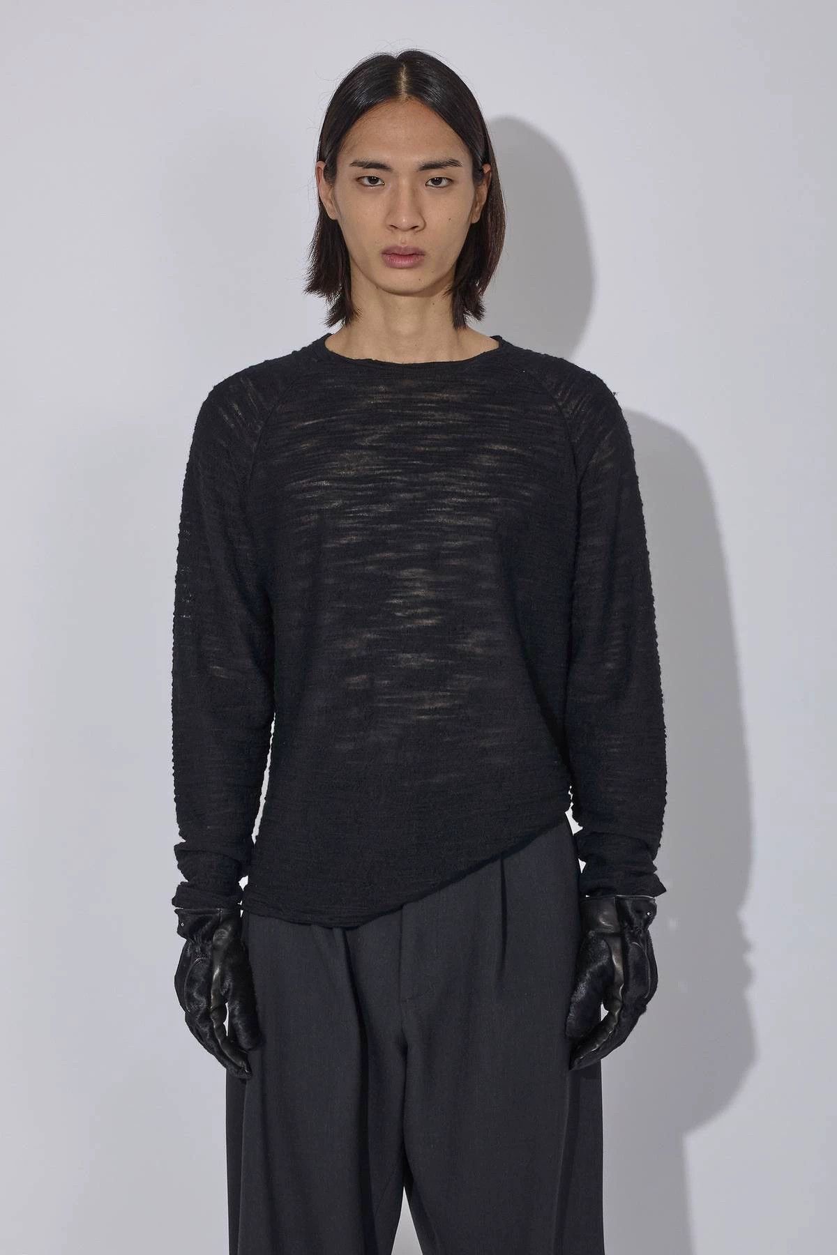 _J.L-A.L_ J.L-A.L Valio Knitted Textured Black Sweater Size US L / EU 52-54 / 3 - 7 Thumbnail