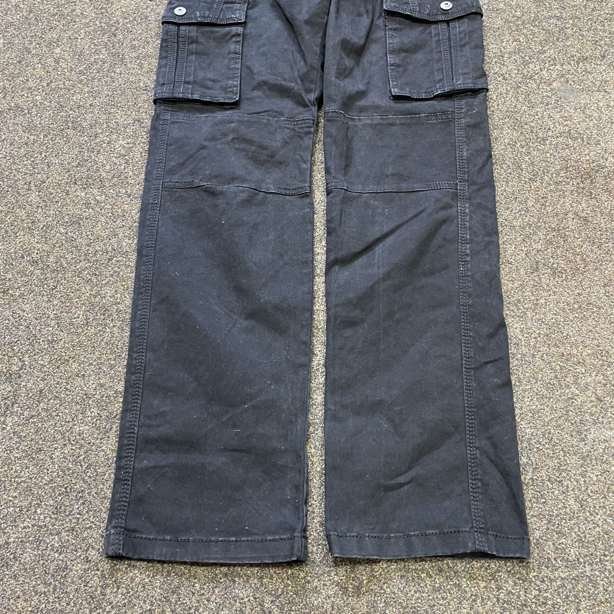 Vintage Vintage Y2K Baggy Cargo Pants Wide Leg Distressed Workwear Size 34" / US 12 / IT 48 - 5 Thumbnail