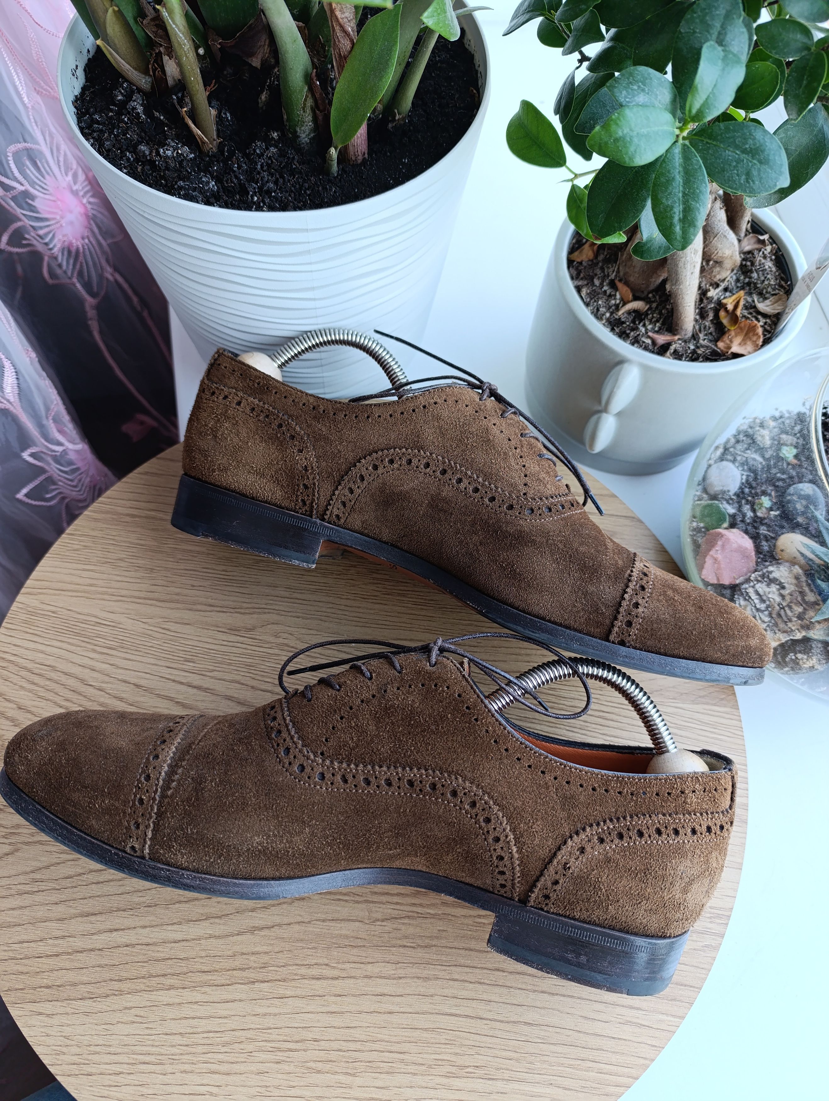 Designer × Santoni SANTONI MENS SUIDE OXFORD Size US 8.5 / EU 41-42 - 6 Thumbnail