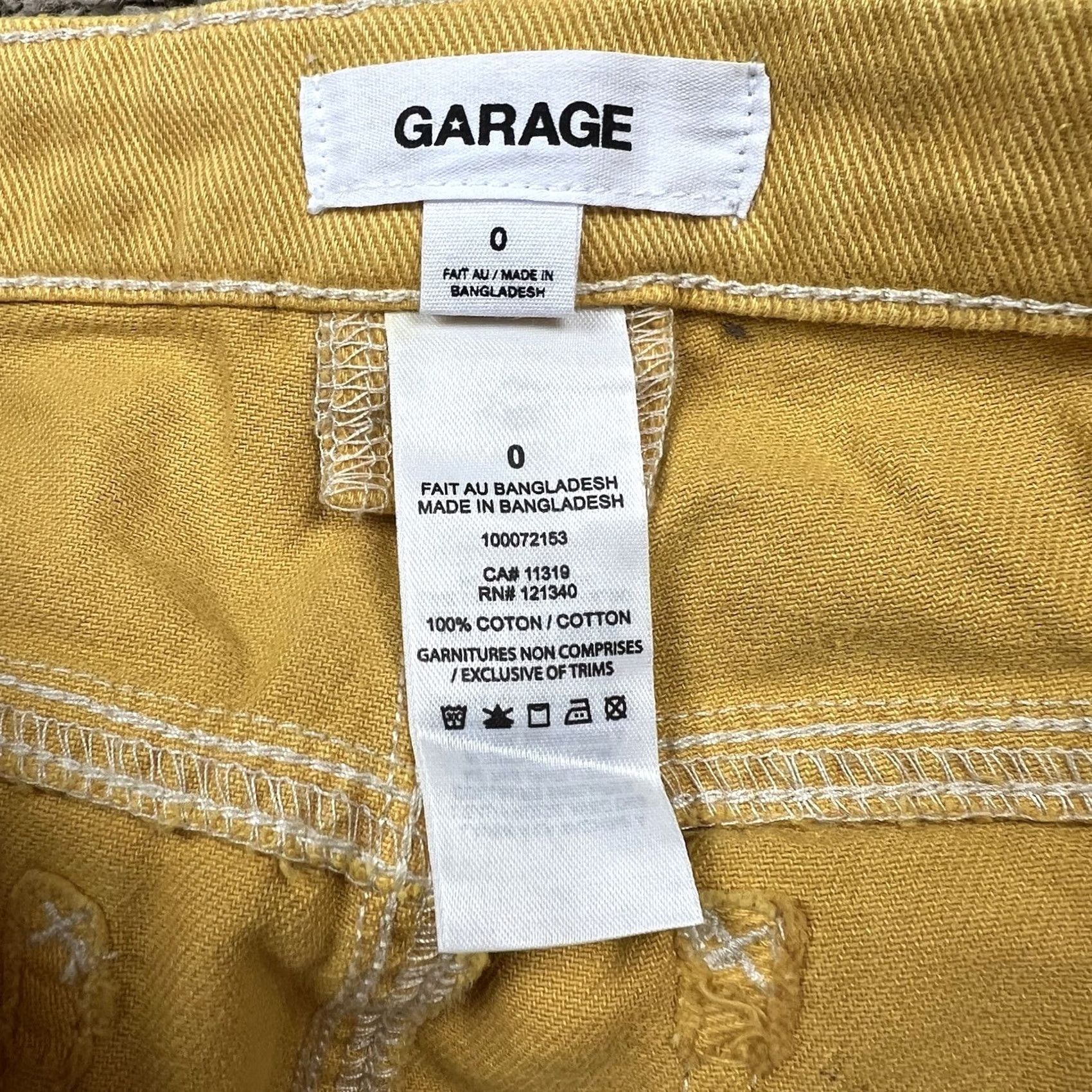 Garage Garage Yellow Dani Cargo Carpenter Straight Leg Baggy Pants Women's Size 0 Jeans Pants Slim Fit Cargo Pockets 80s 90s Grunge Retro Vintage? Size 28" / US 6 / IT 42 - 2 Thumbnail