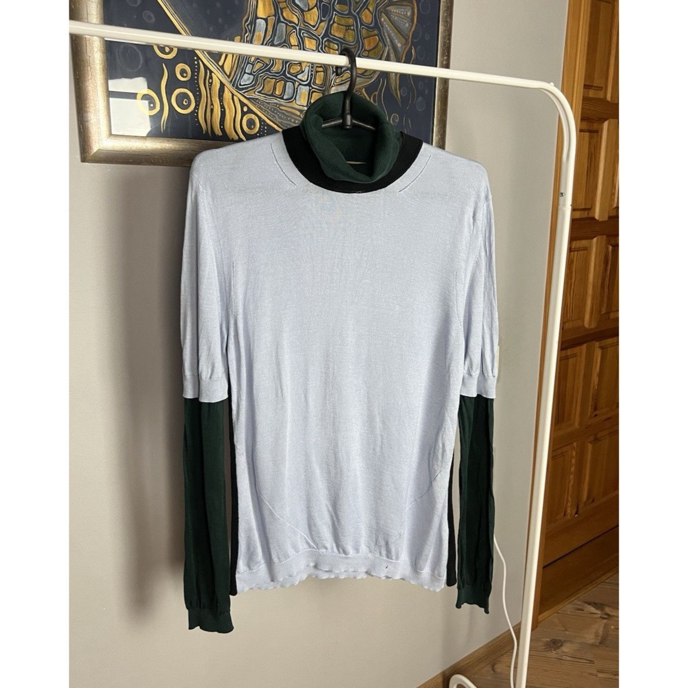 Burberry Burberry Mulberry Silk Cashmere Women`s Blue Turtleneck Swea Size US L / EU 52-54 / 3 - 1 Thumbnail