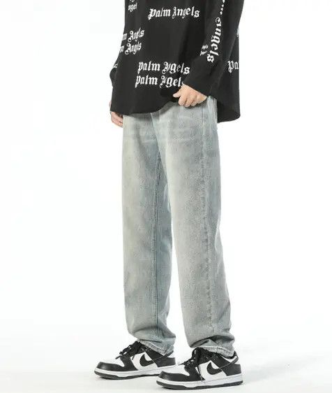 Japanese Brand Hirose x Asai Men's washed casual straight flared jeans Size US 32 / EU 48 - 2 Thumbnail