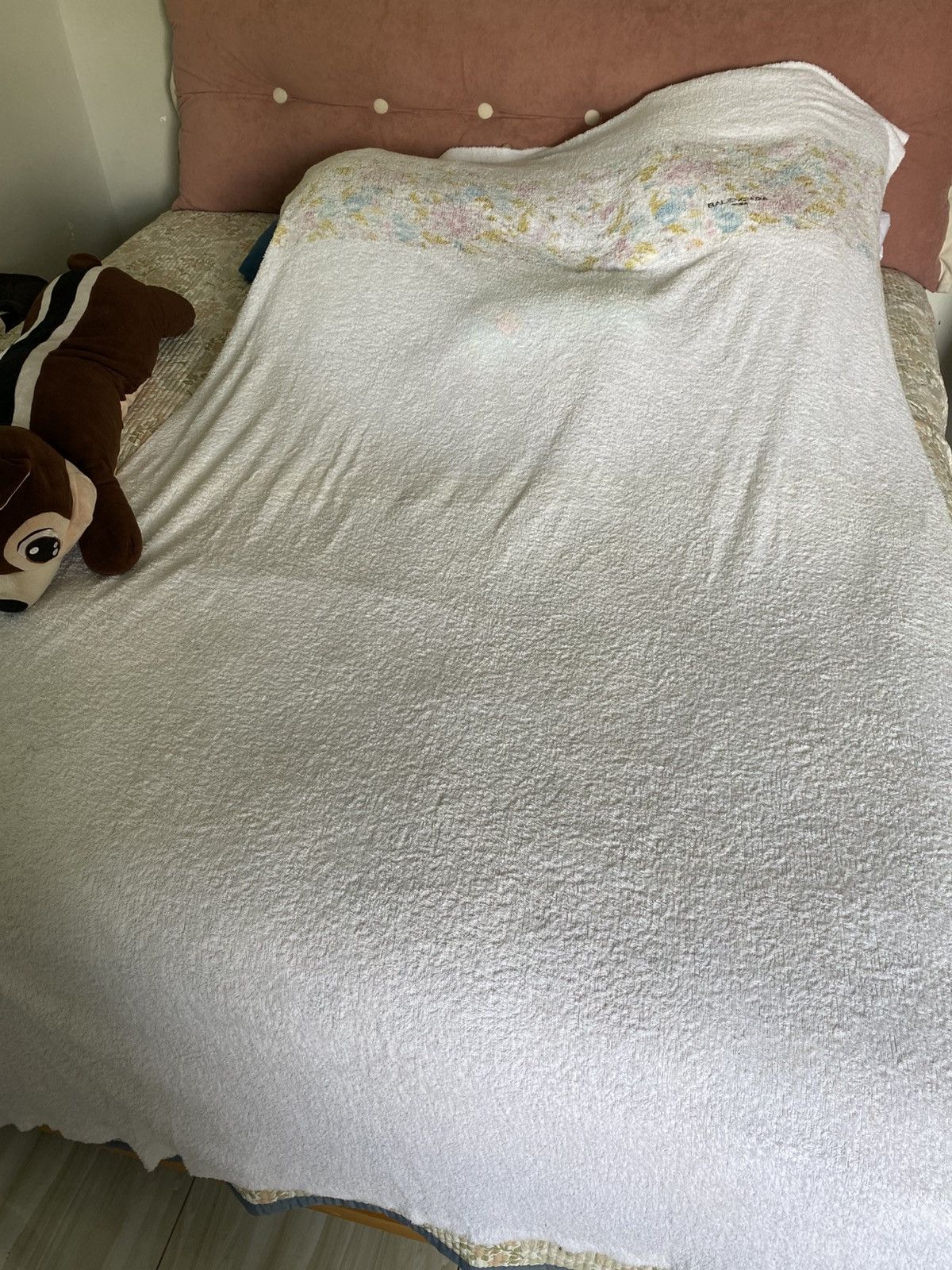 Balenciaga × Vintage VTG BALENCIAGA PARIS EMBROIDED SINGLE BLANKET 140cm x 240cm Size ONE SIZE - 2 Thumbnail