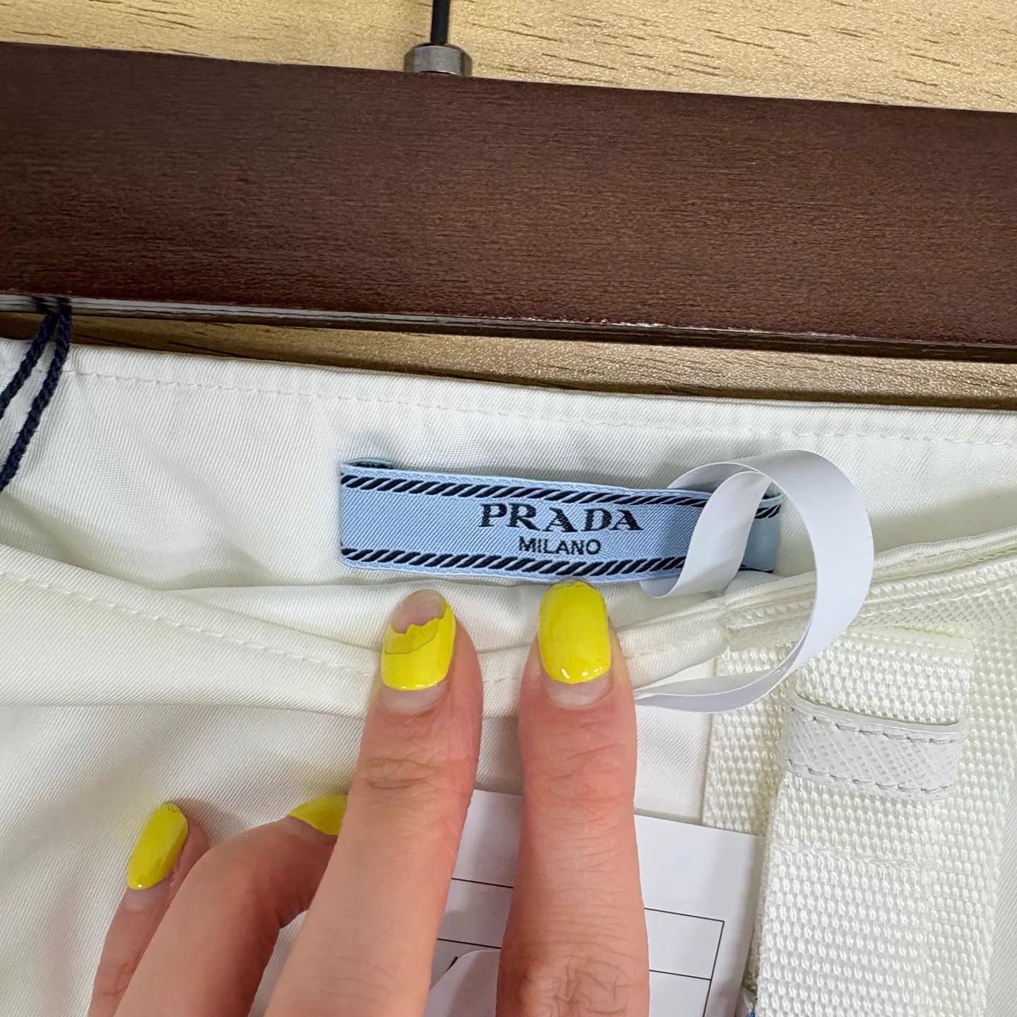 Prada Prada recycled nylon white short skirt NWT 40 Size 27" / US 4 / IT 40 - 4 Thumbnail