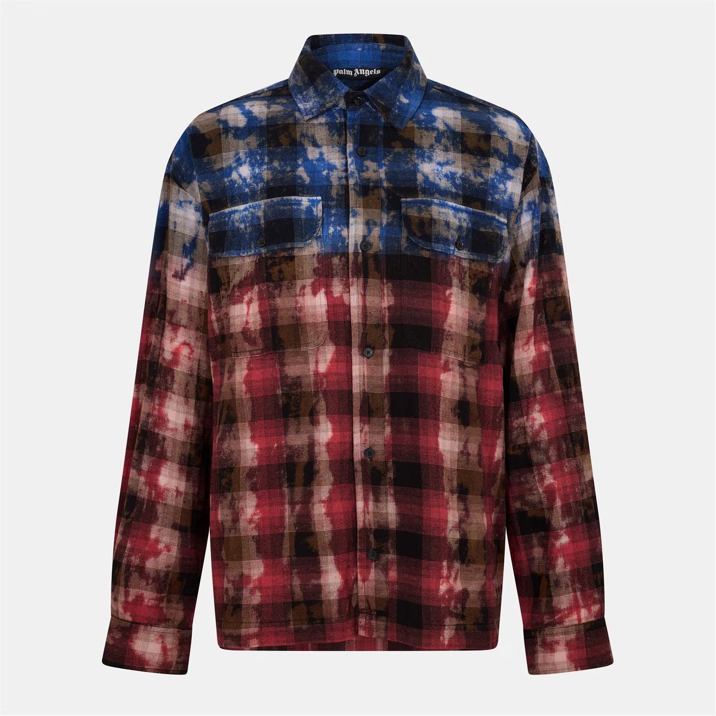 Palm Angels o1g2r1mq0426 Curve Long Sleeve Patterned Relaxed Fit Shirt Size US L / EU 52-54 / 3 - 1 Thumbnail