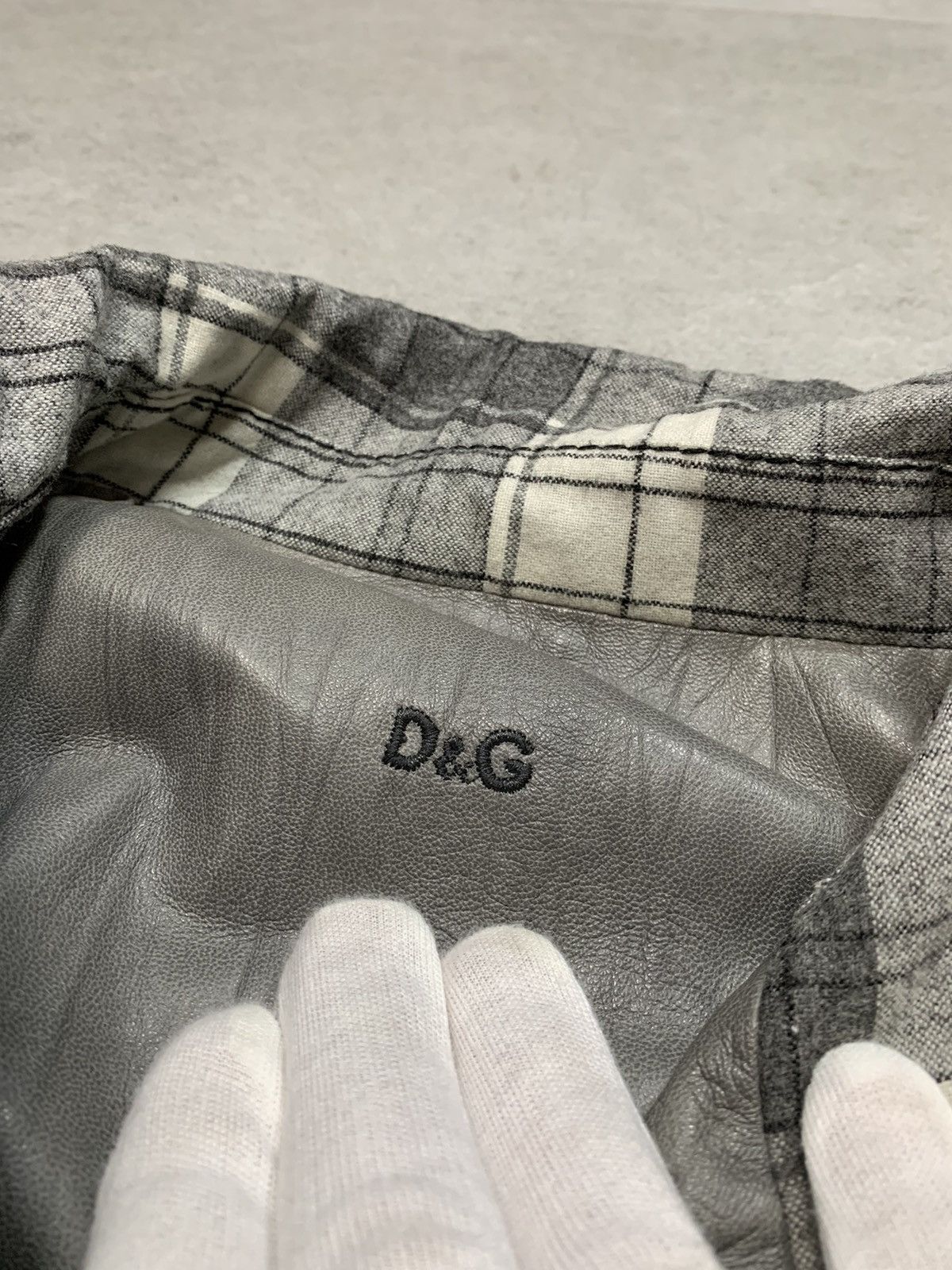 Dolce & Gabbana Y2K D&G Boxcut Reversible Wool Leather bomber Jacket Size US L / EU 52-54 / 3 - 4 Thumbnail