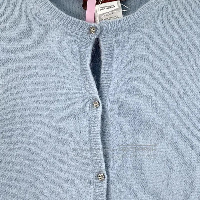 Max Mara MaxMara Blue Rabbit Fur Cardigan Sweater . Size S / US 4 / IT 40 - 4 Thumbnail