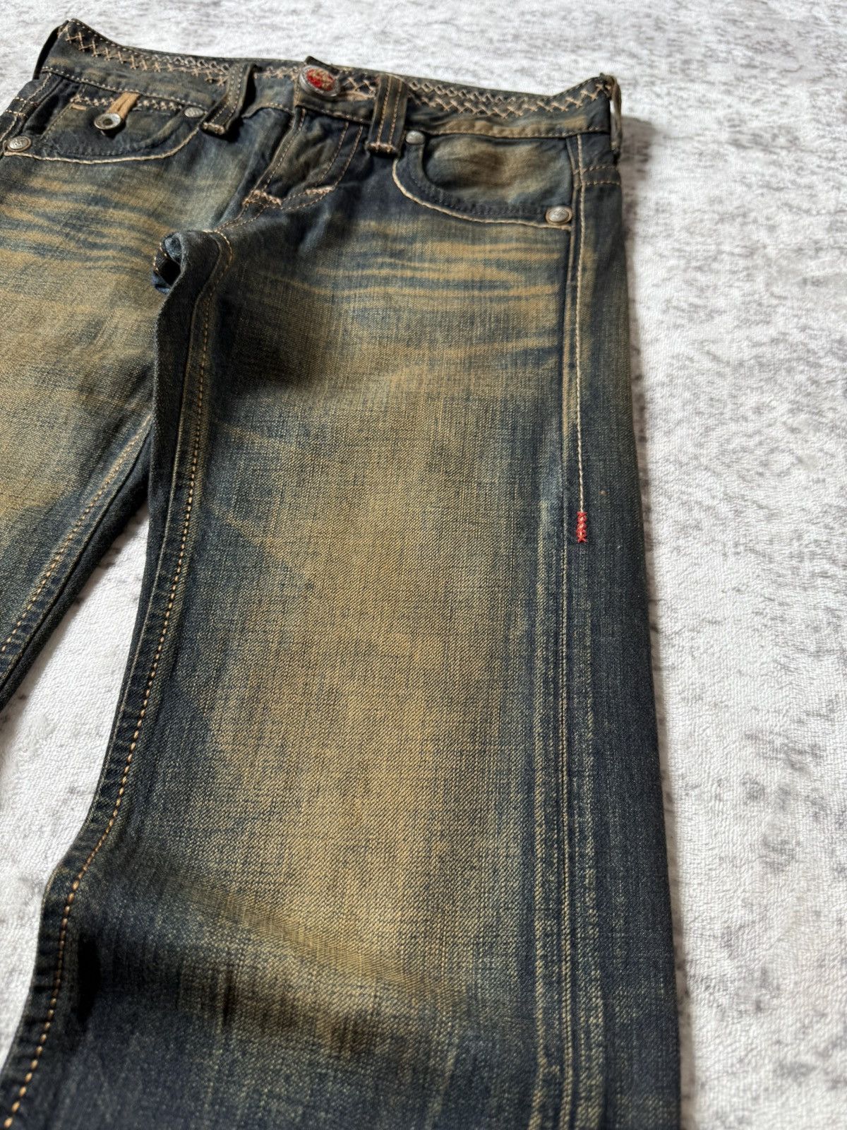 If Six Was Nine Edwin 515 Heavy Mud Washed Over stitch Flared Jeans Size US 28 / EU 44 - 9 Thumbnail