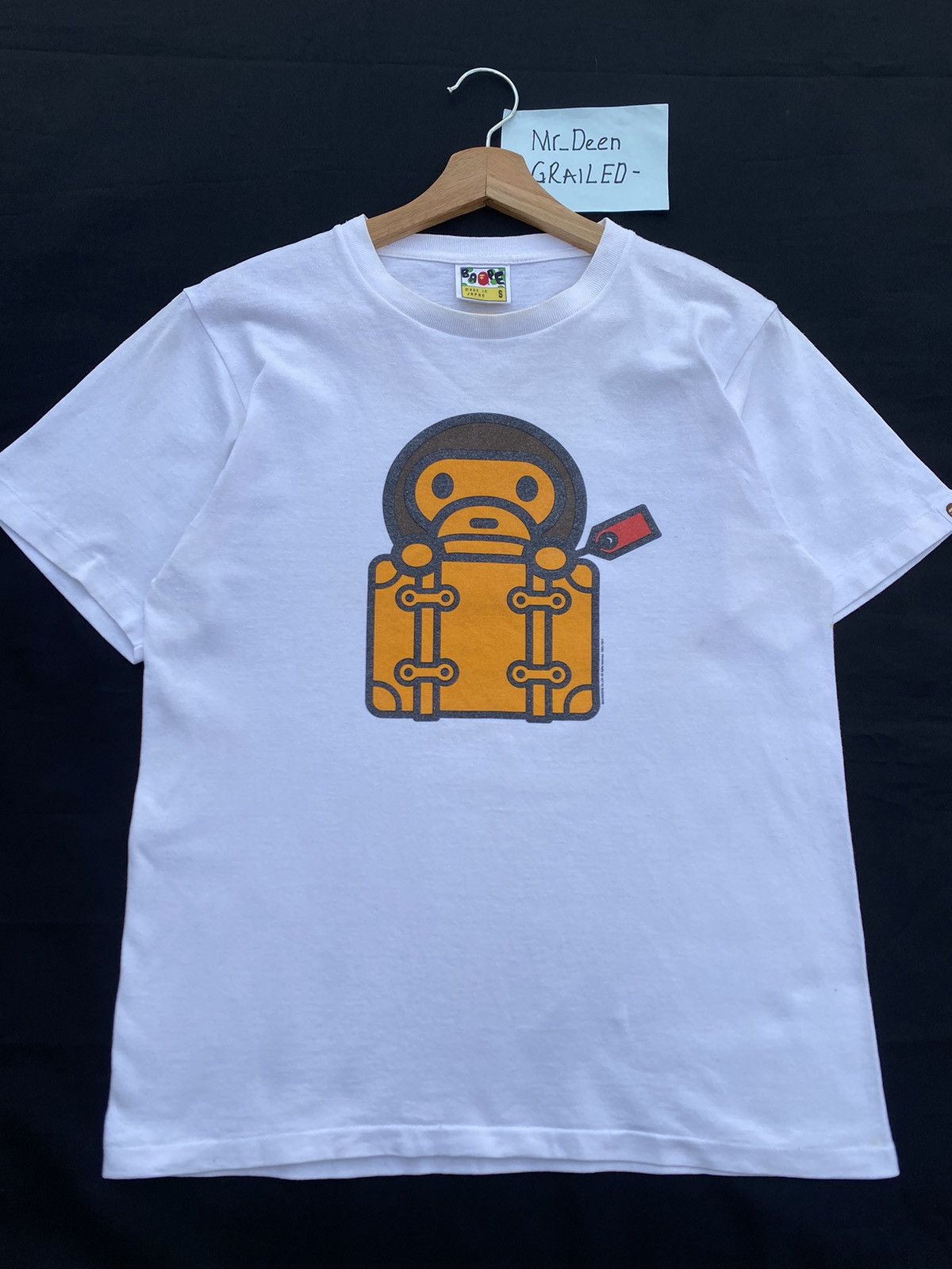 Bape Rare!! A BATHING APE Baby Milo White T-shirts Size US S / EU 44-46 / 1 - 6 Thumbnail