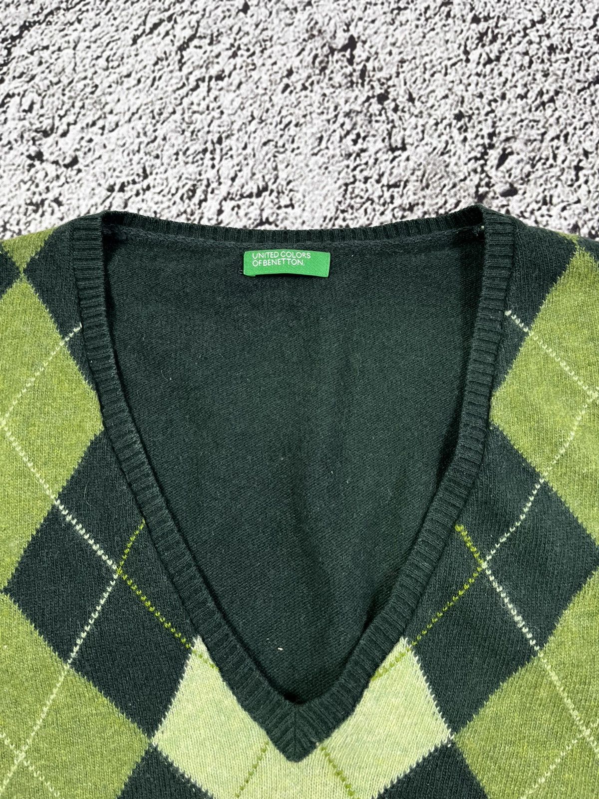 Benetton Vintage Y2K Benetton check old money sweater streetwear Size M / US 6-8 / IT 42-44 - 4 Thumbnail