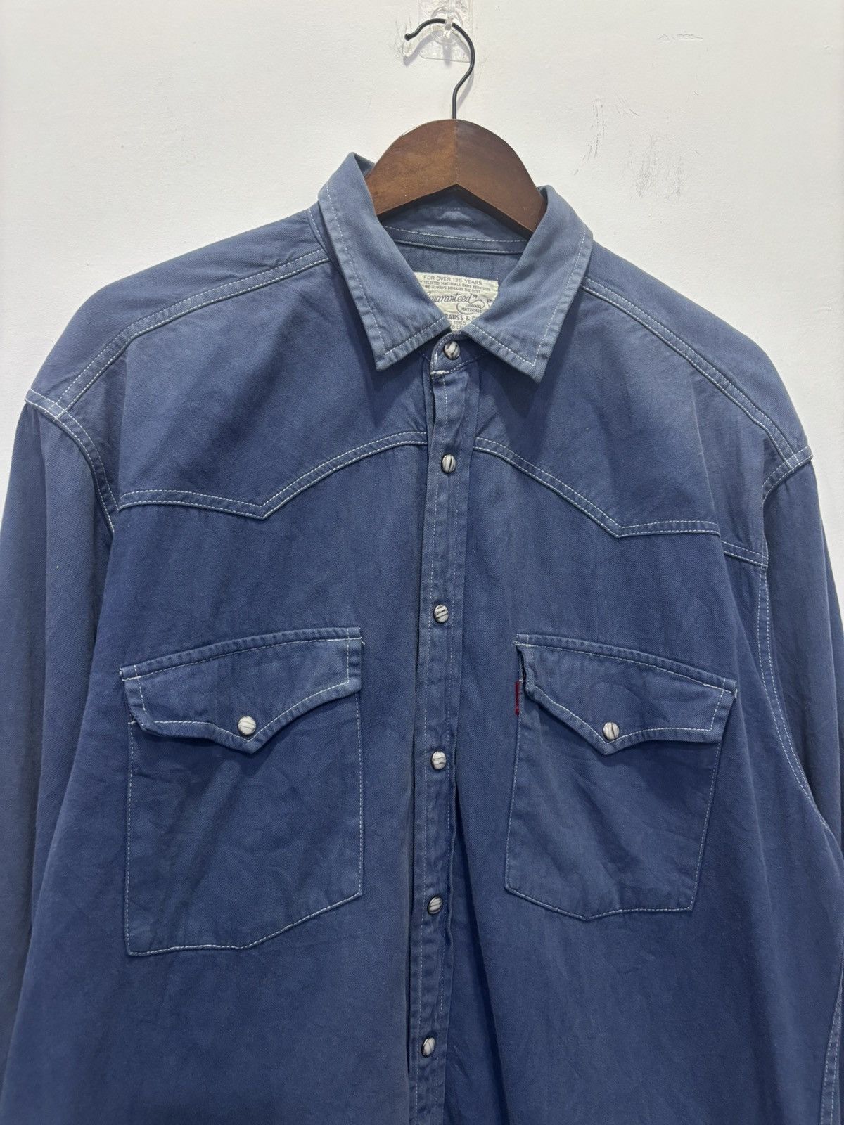 Levi's Levis Denim Snap On Button Shirt Size US L / EU 52-54 / 3 - 3 Thumbnail